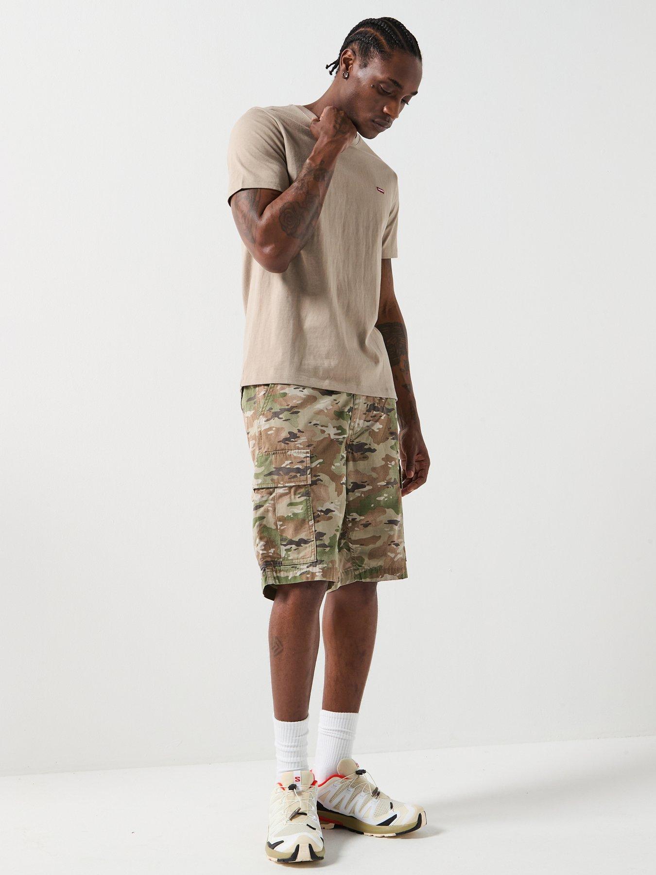  image of levis-carrier-camo-print-cargo-shorts