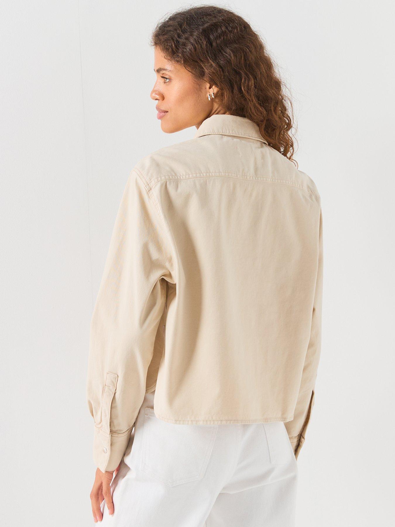Image 2 of 6 of 7 FOR ALL MANKIND Comfort Twill Ivy Shirt - Cream