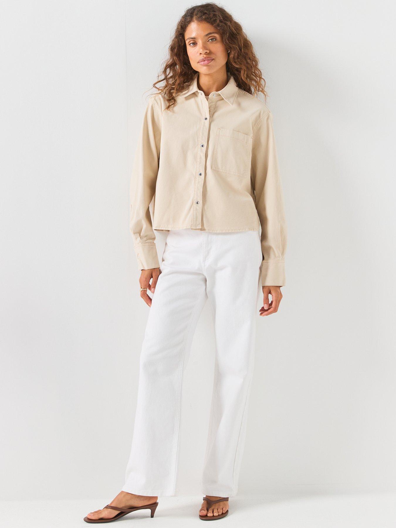 Image 3 of 6 of 7 FOR ALL MANKIND Comfort Twill Ivy Shirt - Cream
