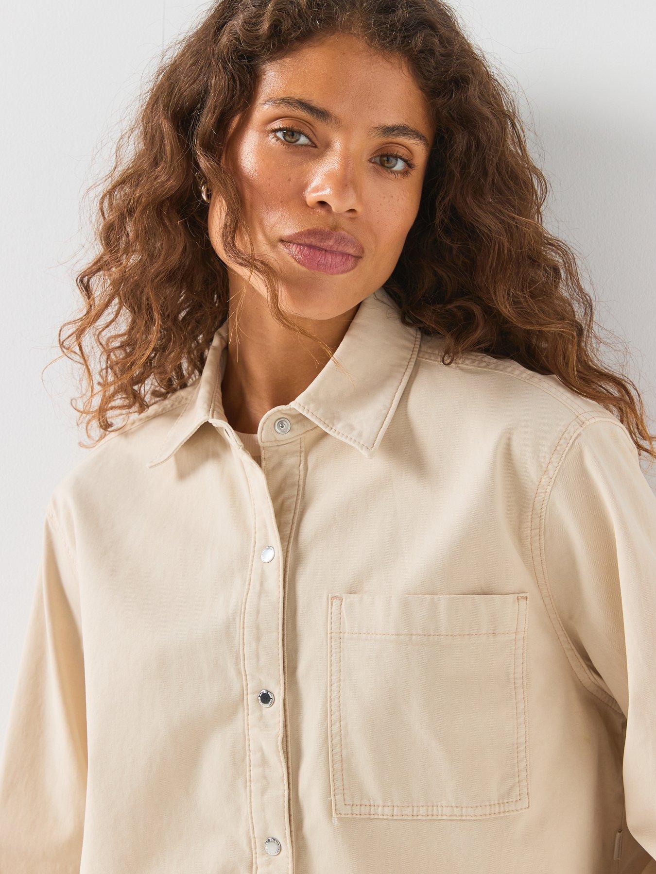 Image 5 of 6 of 7 FOR ALL MANKIND Comfort Twill Ivy Shirt - Cream