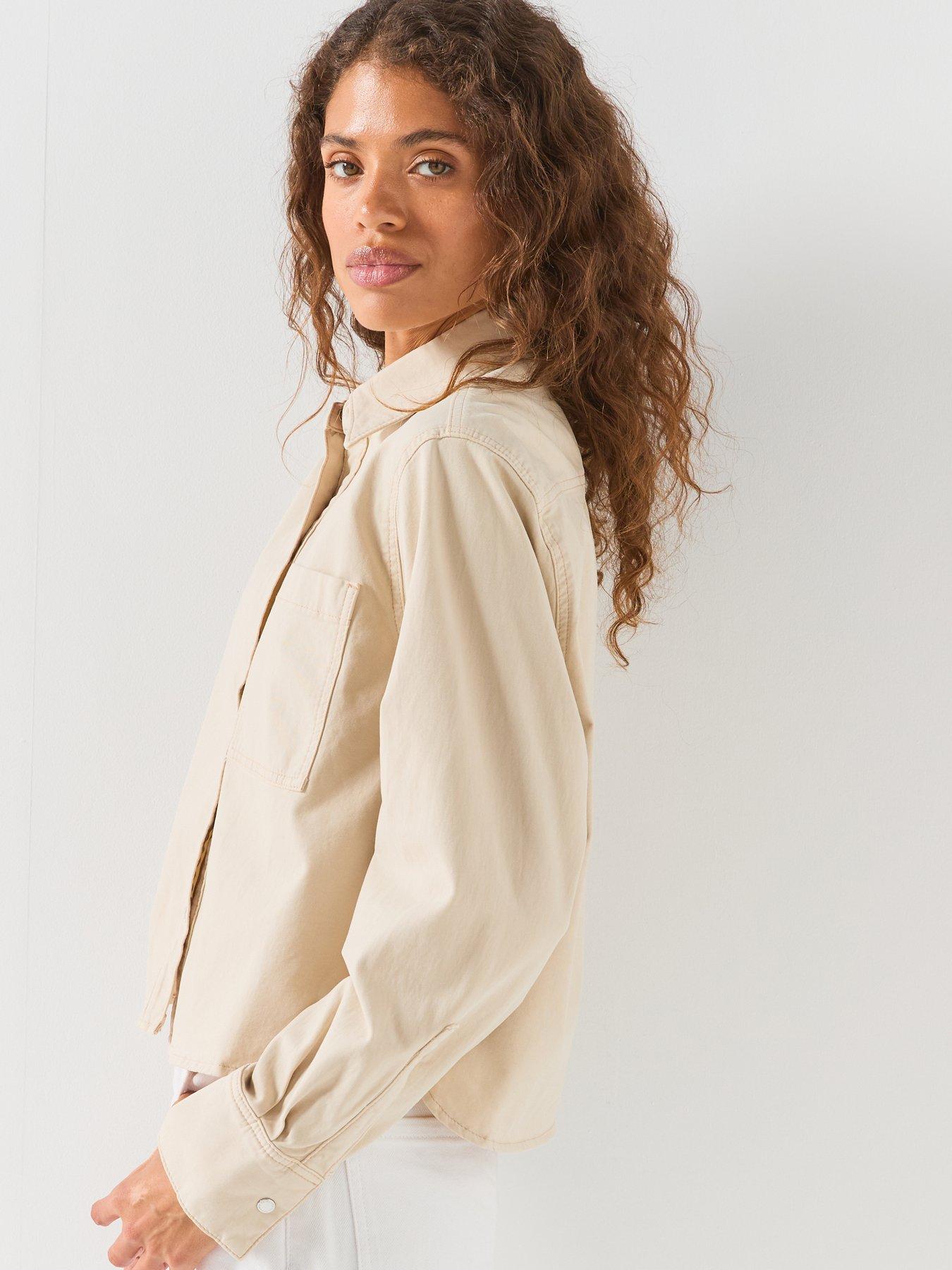 Image 6 of 6 of 7 FOR ALL MANKIND Comfort Twill Ivy Shirt - Cream