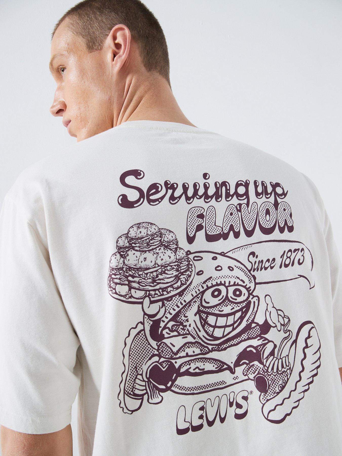 Image 1 of 6 of Levi's Flavour Back Grpahic T-Shirt - White