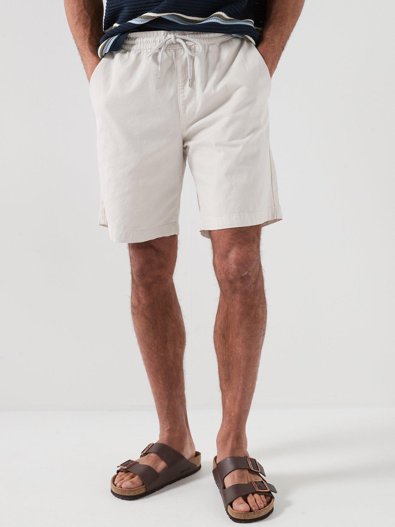 Jack & Jones Jaiden Carter Wash Dob Shorts - Cream