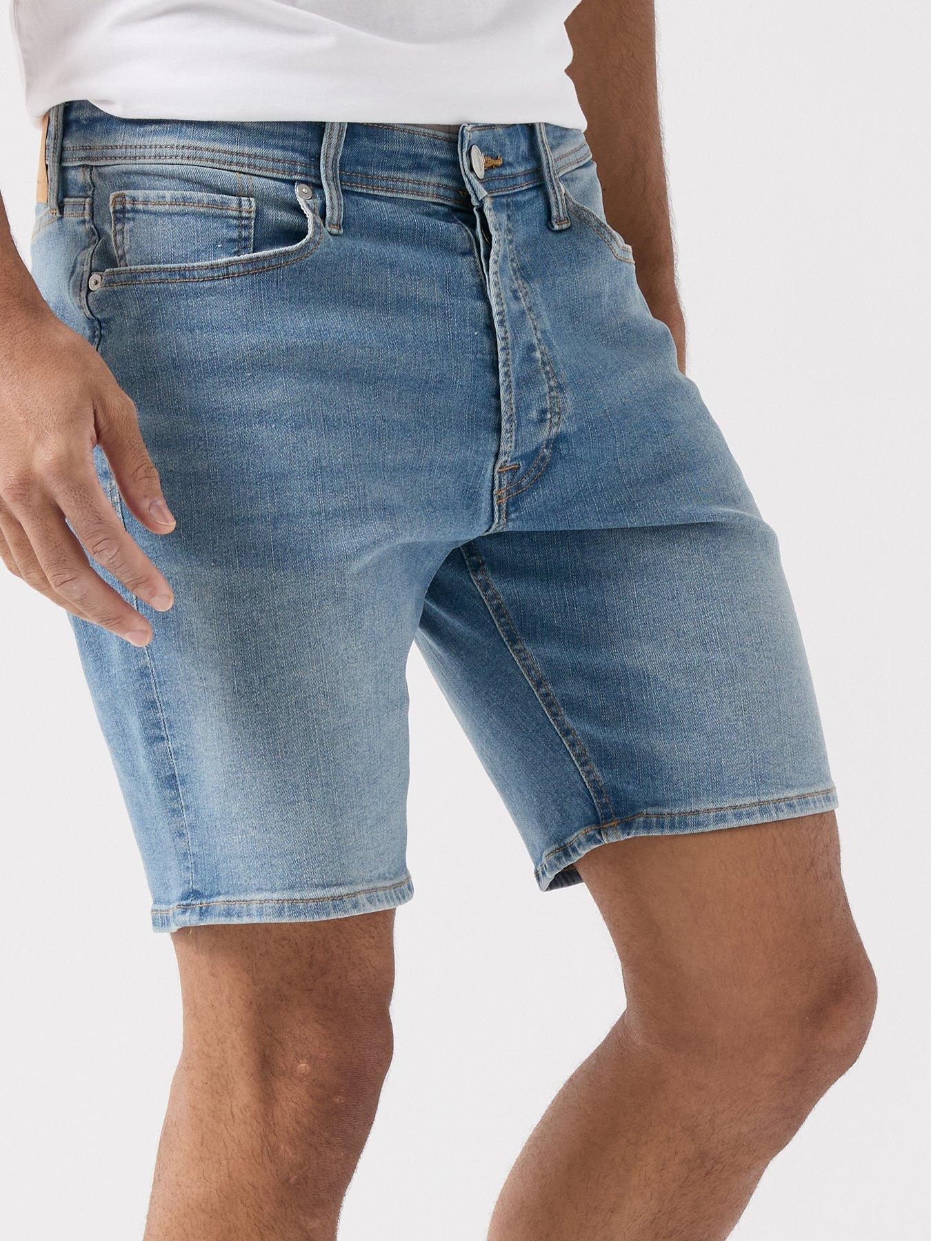Image 4 of 5 of Jack & Jones Rick Original Denim Shorts - Light Blue