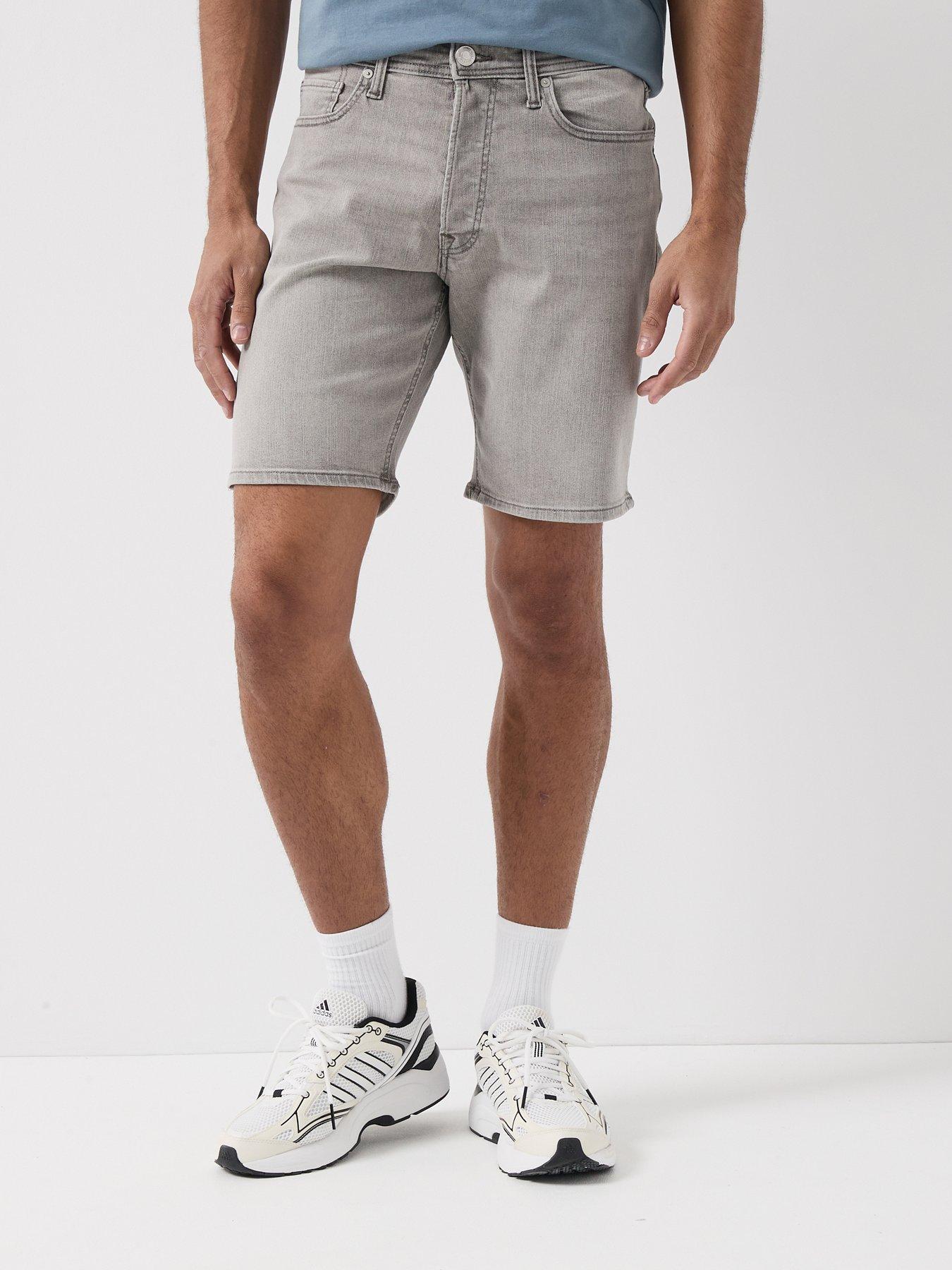 Image 1 of 5 of Jack & Jones Rick Original Denim Shorts - Grey