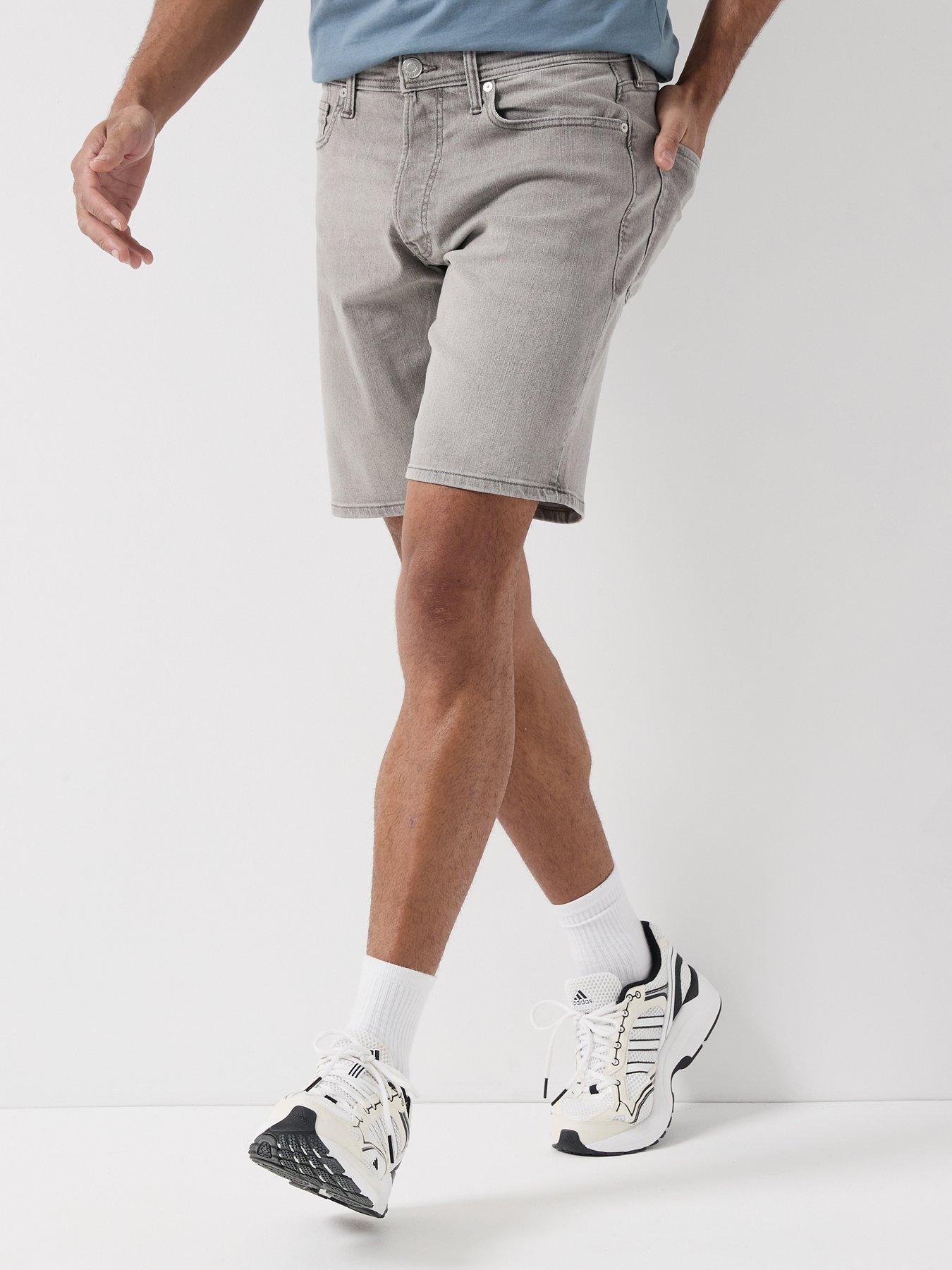 Image 4 of 5 of Jack & Jones Rick Original Denim Shorts - Grey