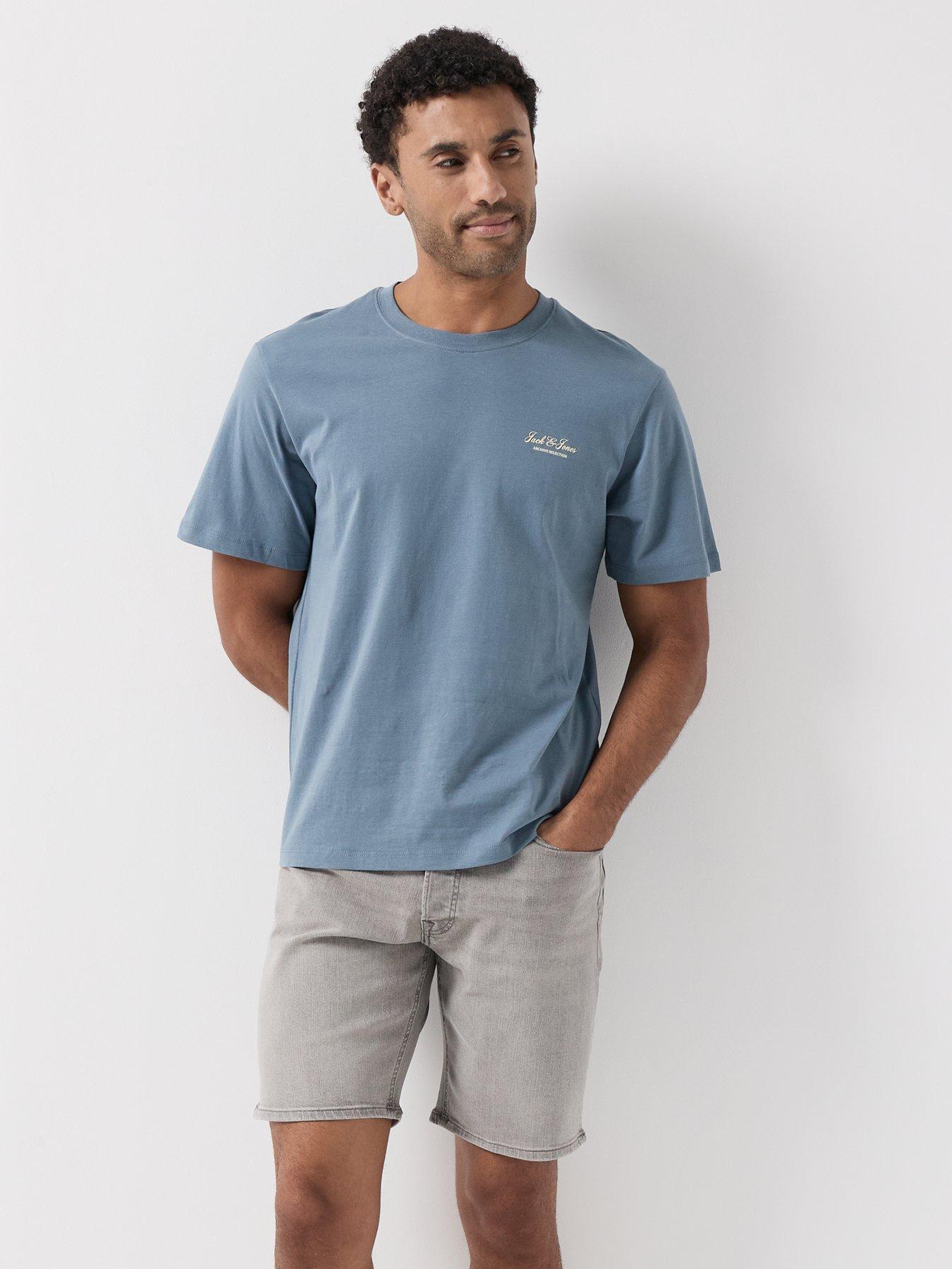 Image 5 of 5 of Jack & Jones Rick Original Denim Shorts - Grey