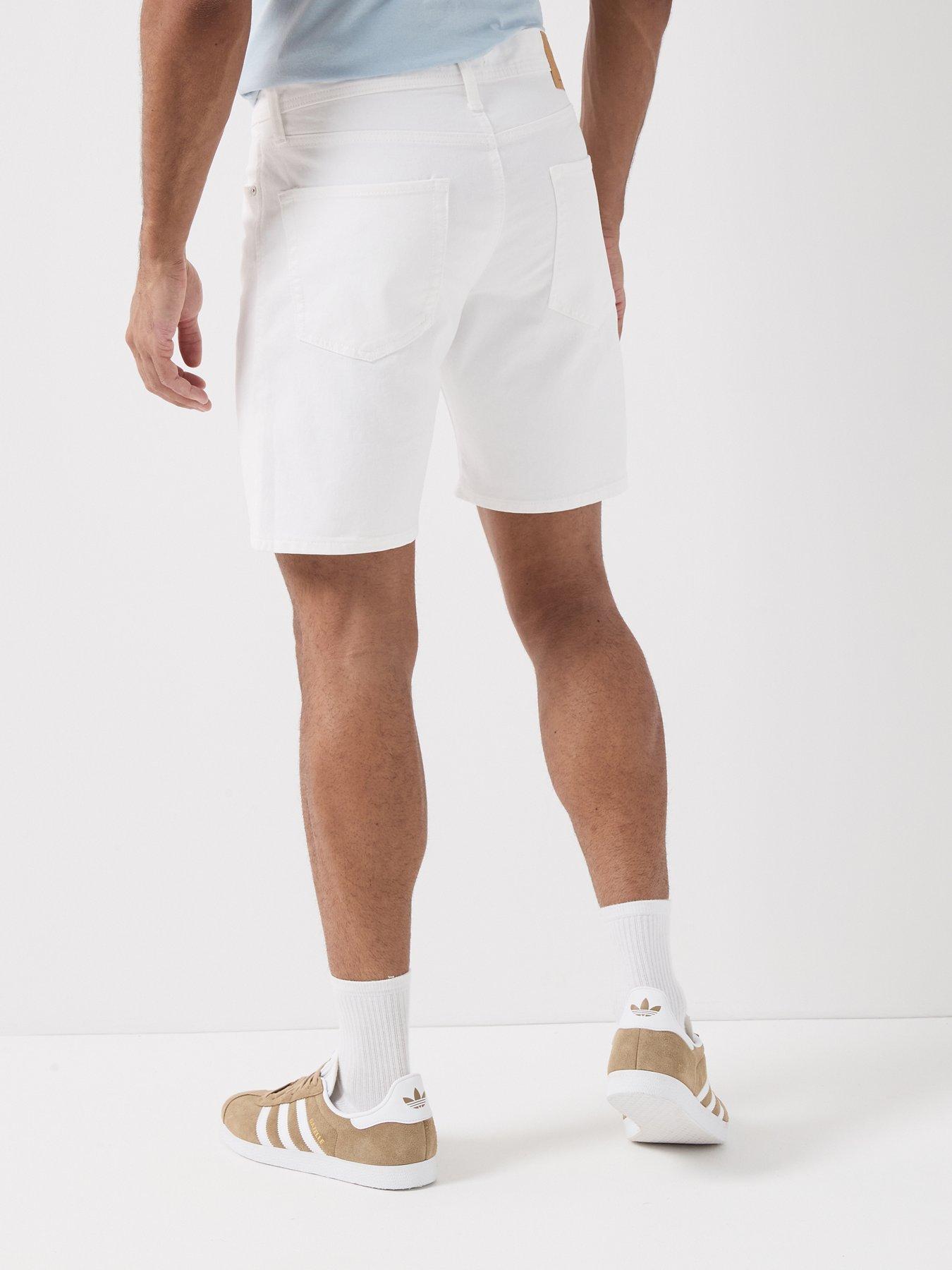  image of jack-jones-rick-original-denim-shorts-white