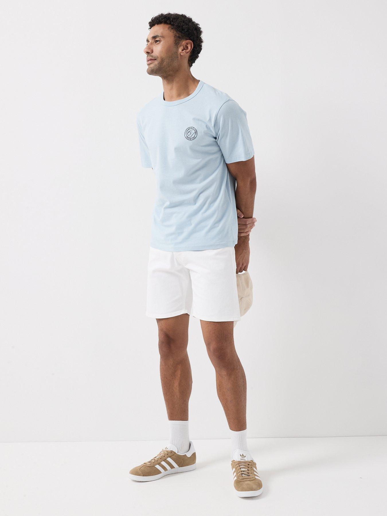  image of jack-jones-rick-original-denim-shorts-white