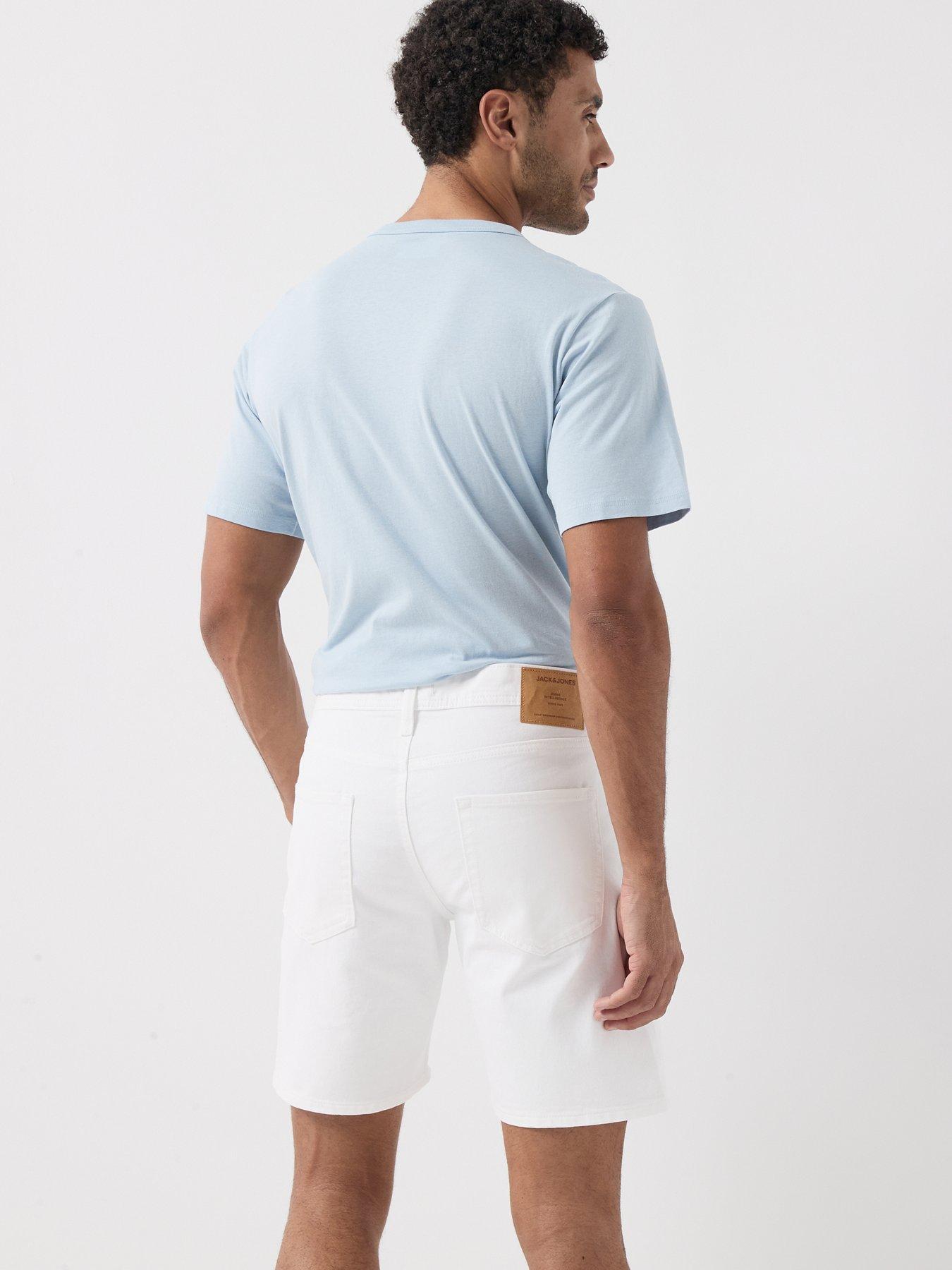  image of jack-jones-rick-original-denim-shorts-white