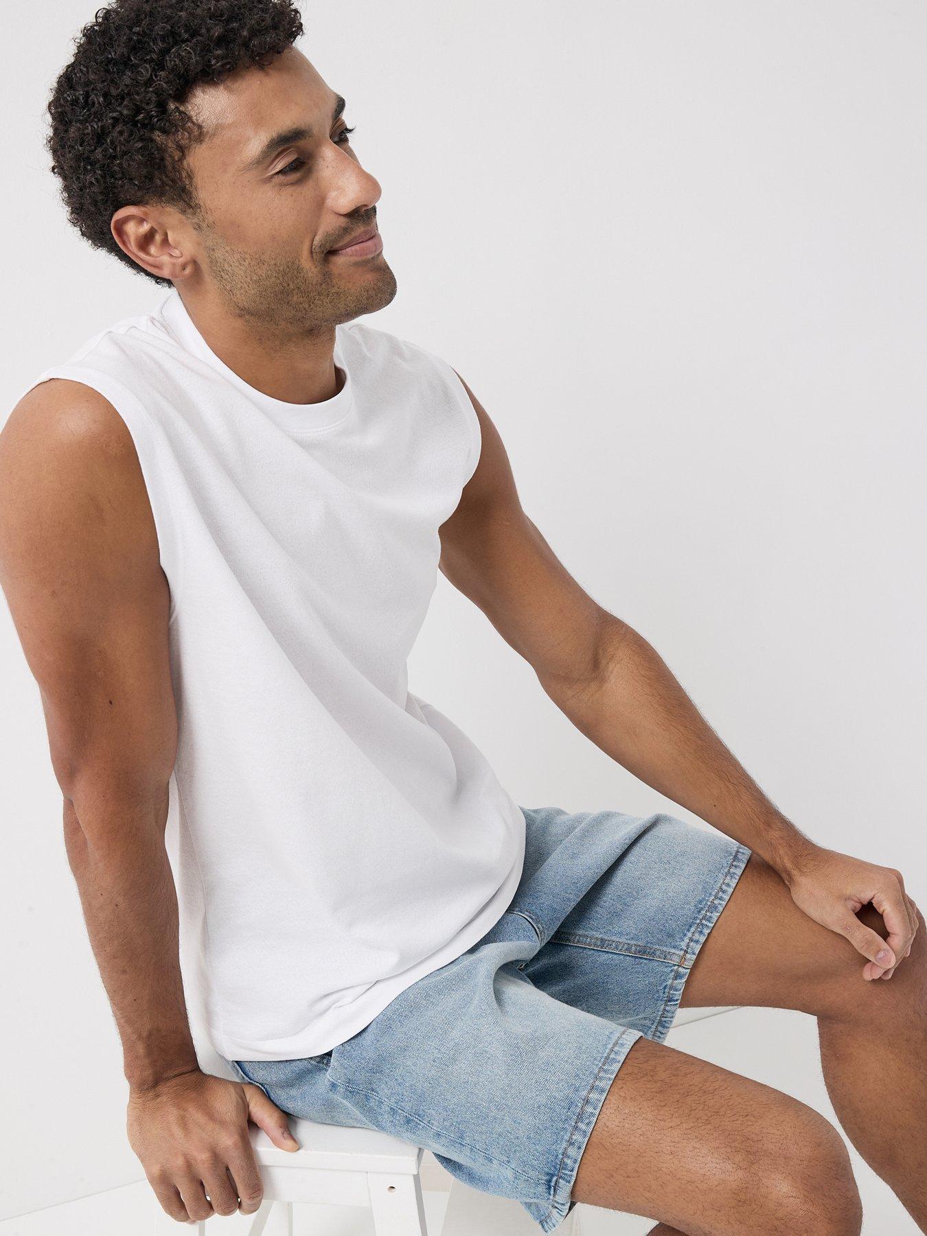  image of jack-jones-tony-original-denim-shorts-light-blue