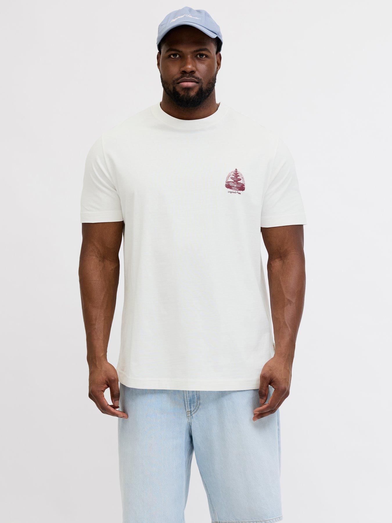 Jack & Jones Plus Maine Back Graphic T-Shirt - White
