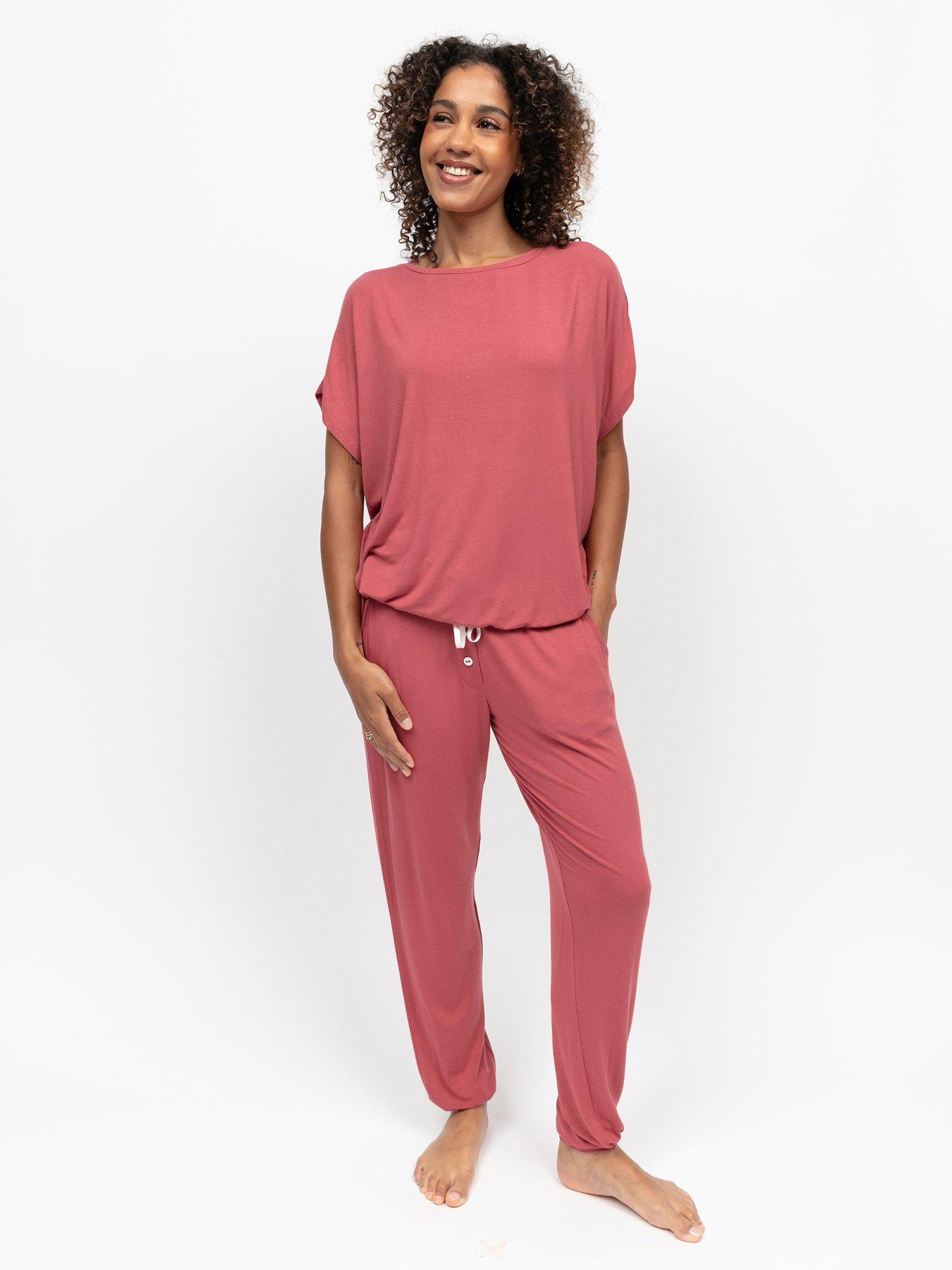 cyberjammies-josie-terracotta-slouch-jersey-cap-sleeve-top-pyjama-set-terracotta