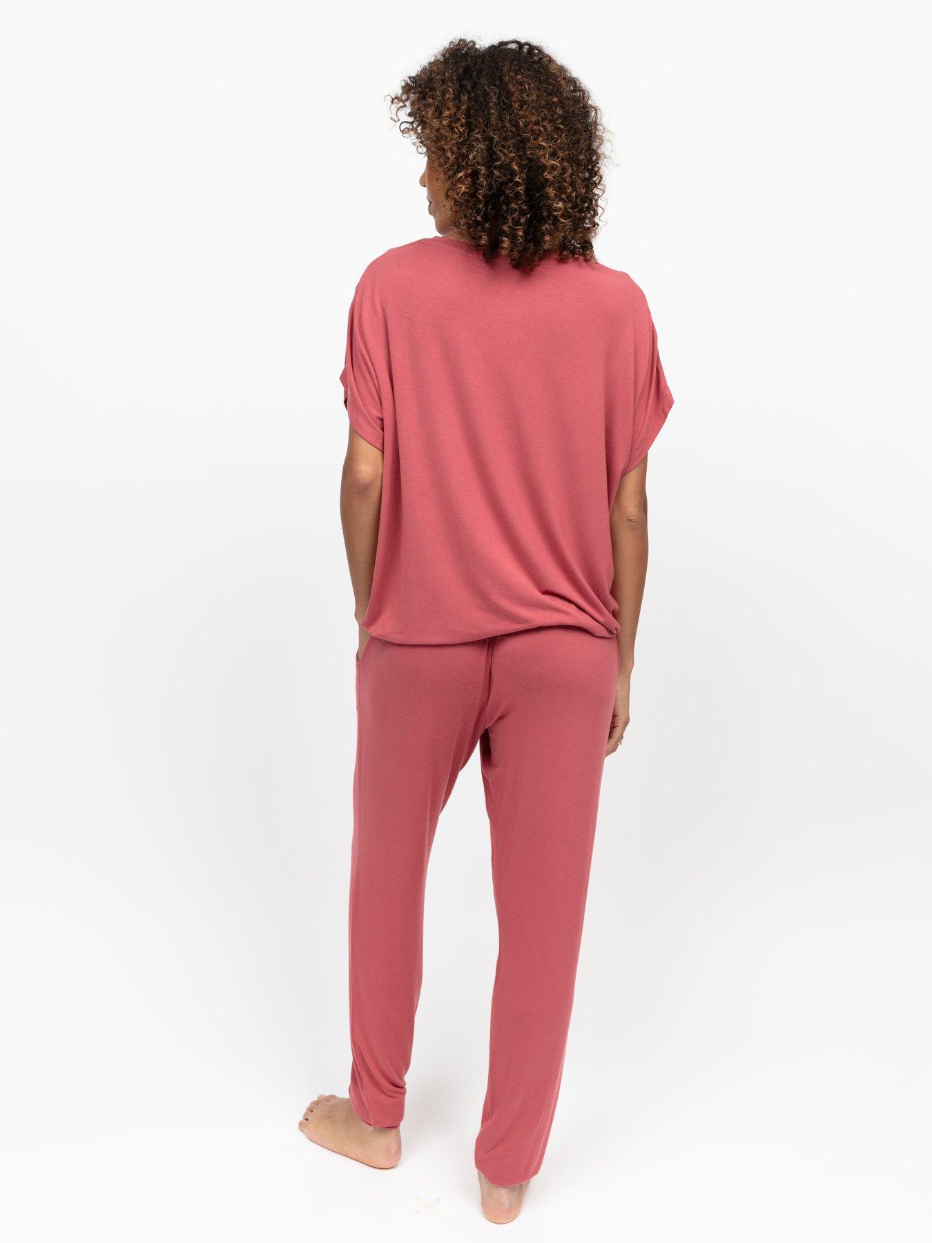 Image 2 of 4 of Cyberjammies Josie Terracotta Slouch Jersey Cap Sleeve Top Pyjama Set - Terracotta