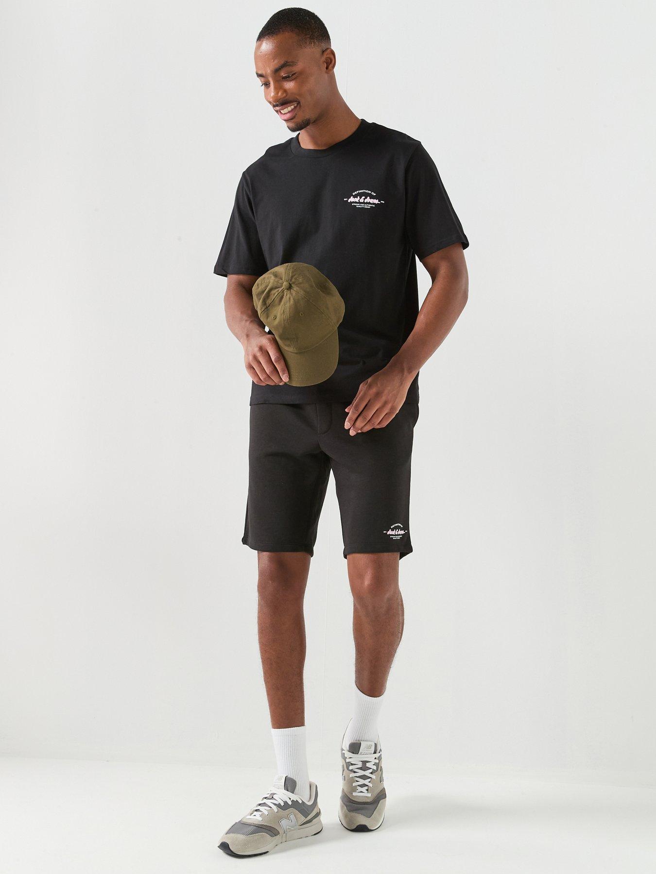 Jack & Jones Brandon T-Shirt And Shorts Set - Black