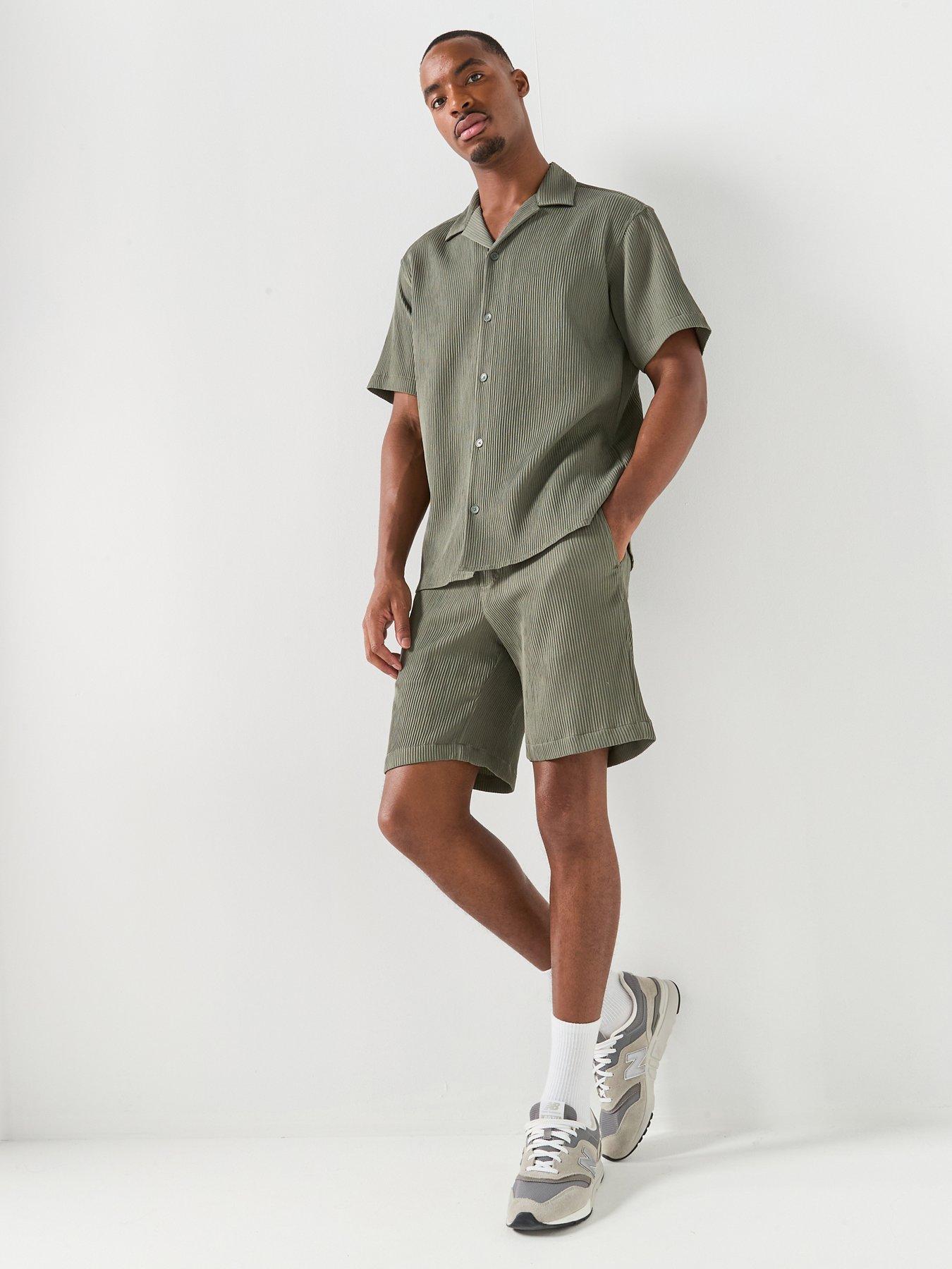 Jack & Jones Harrison Resort Short Sleeve Shirt And Shorts Set - Khaki
