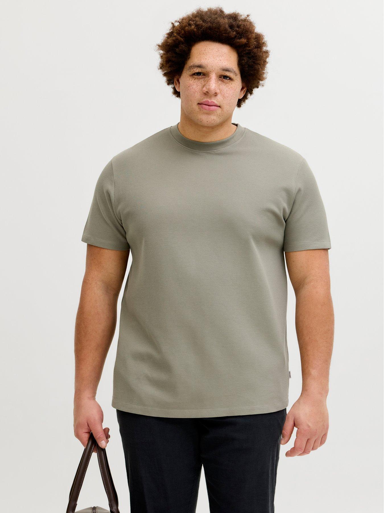 Image 1 of 5 of Jack & Jones Plus Austin T-Shirt - Khaki