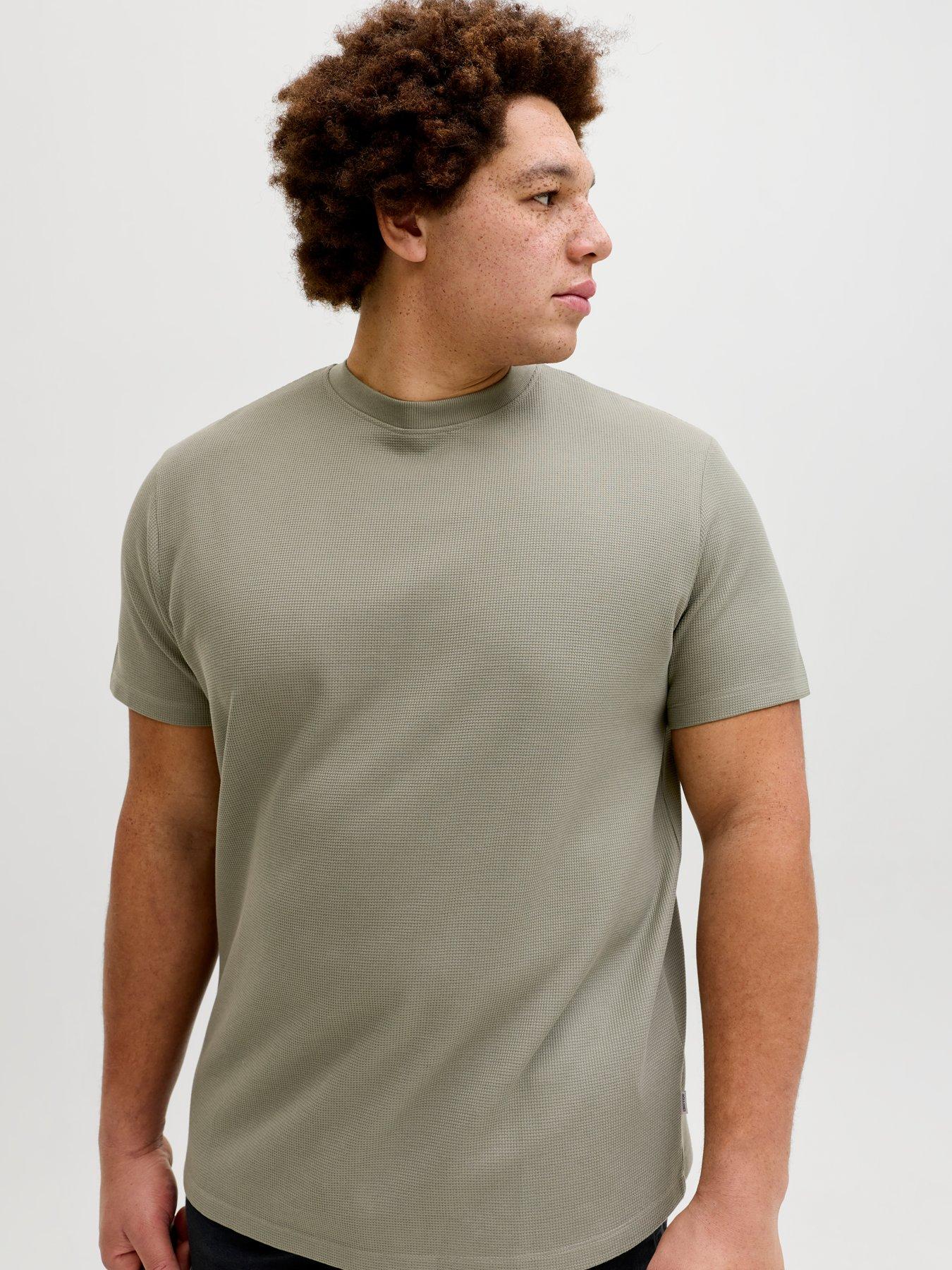 Image 3 of 5 of Jack & Jones Plus Austin T-Shirt - Khaki