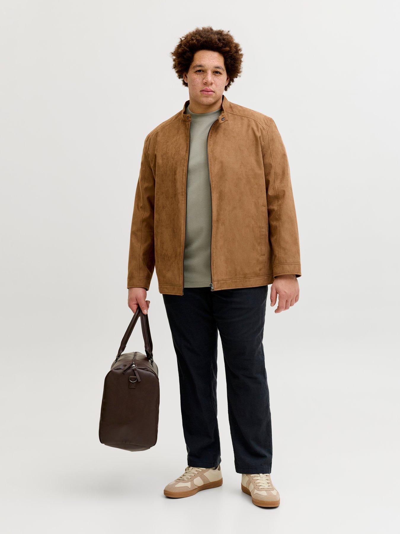 Image 4 of 5 of Jack & Jones Plus Austin T-Shirt - Khaki