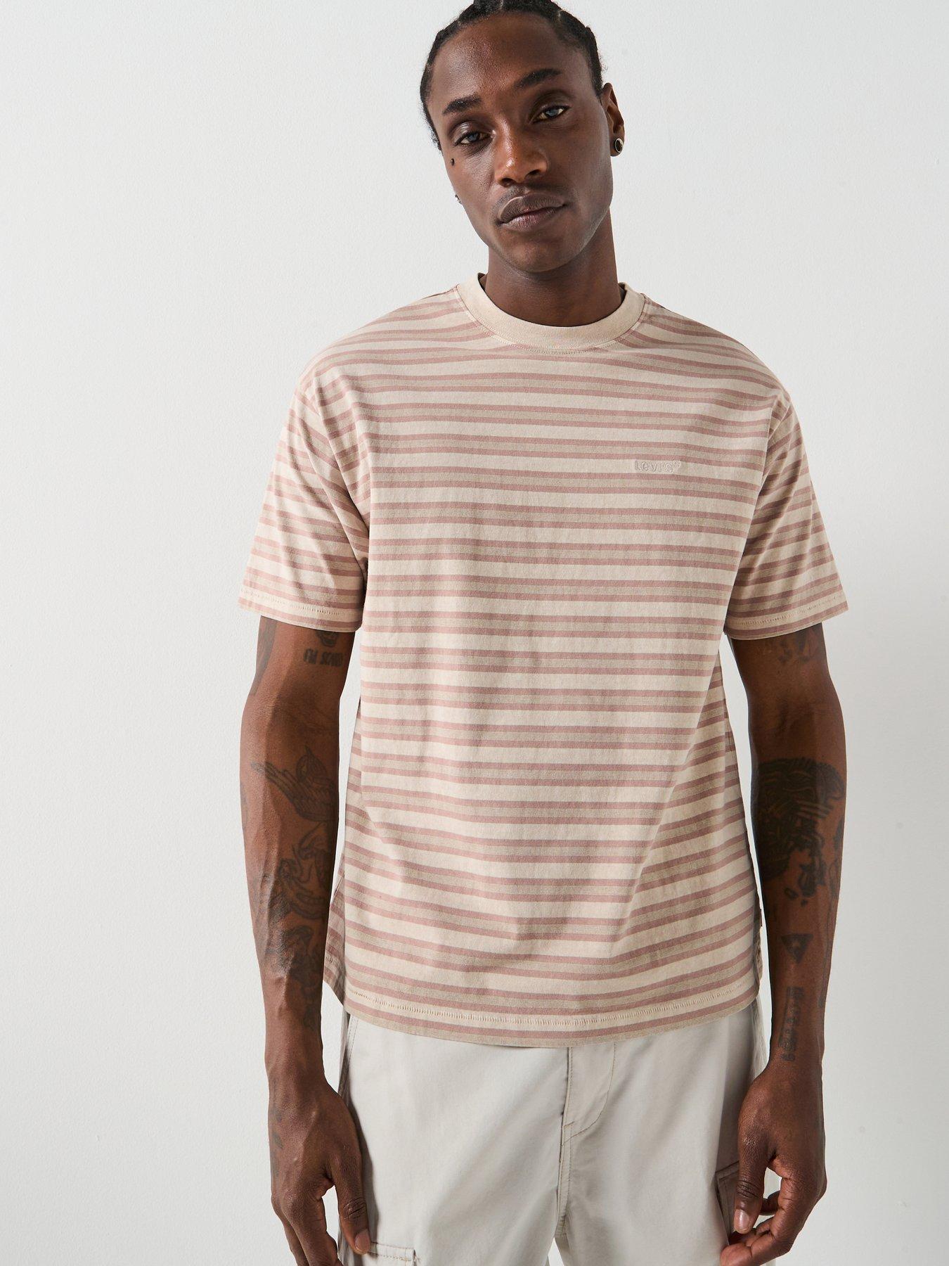 Levi's Tonal Logo Red Tab Stripe Vintage T-Shirt - Light Pink/Stone