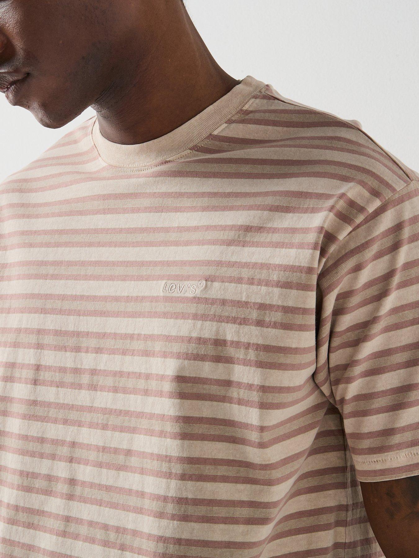 Image 5 of 5 of Levi's Tonal Logo Red Tab Stripe Vintage T-Shirt - Light Pink/Stone