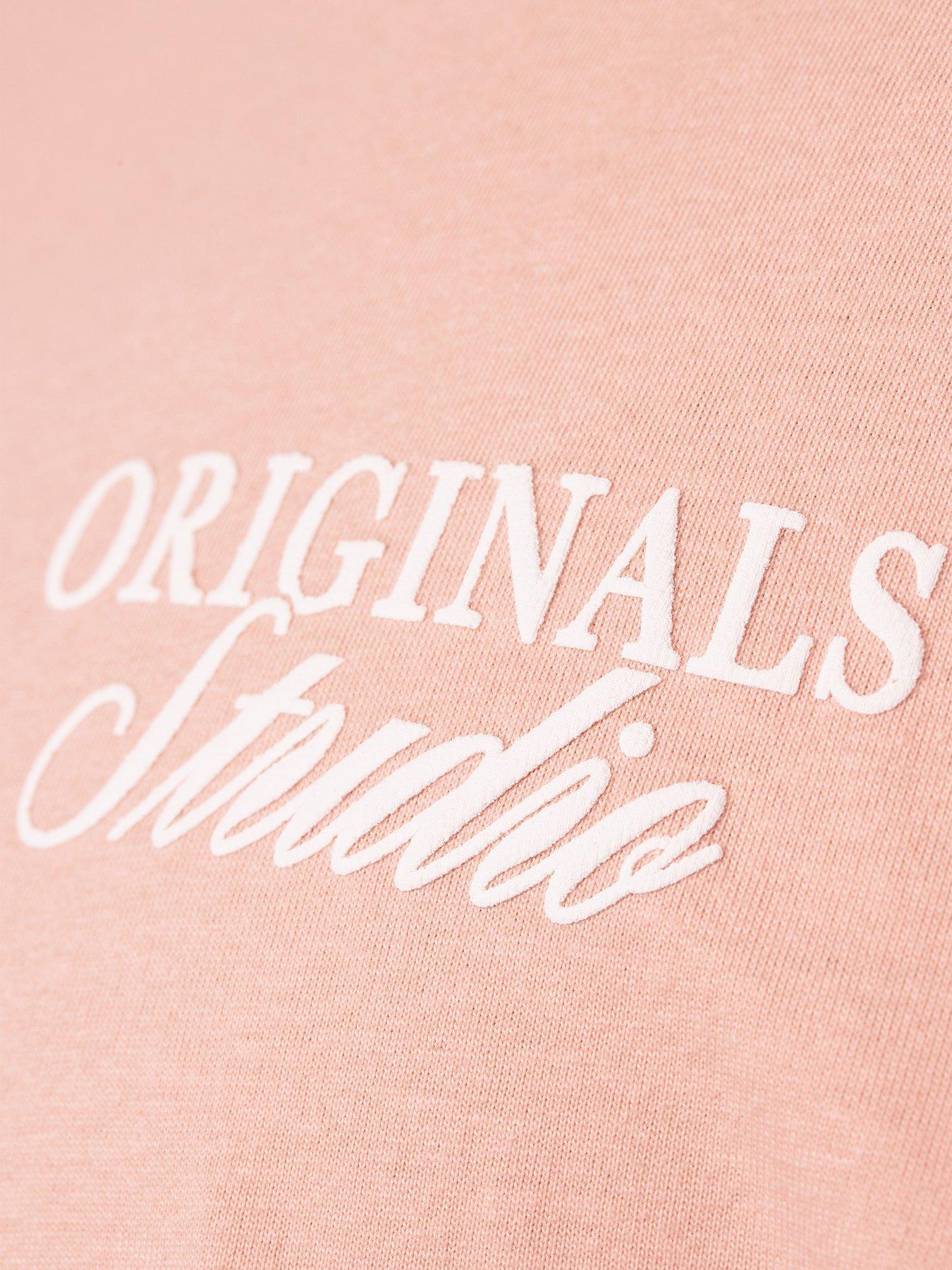 Image 4 of 5 of Jack & Jones Plus Graphic T-Shirt - Pink