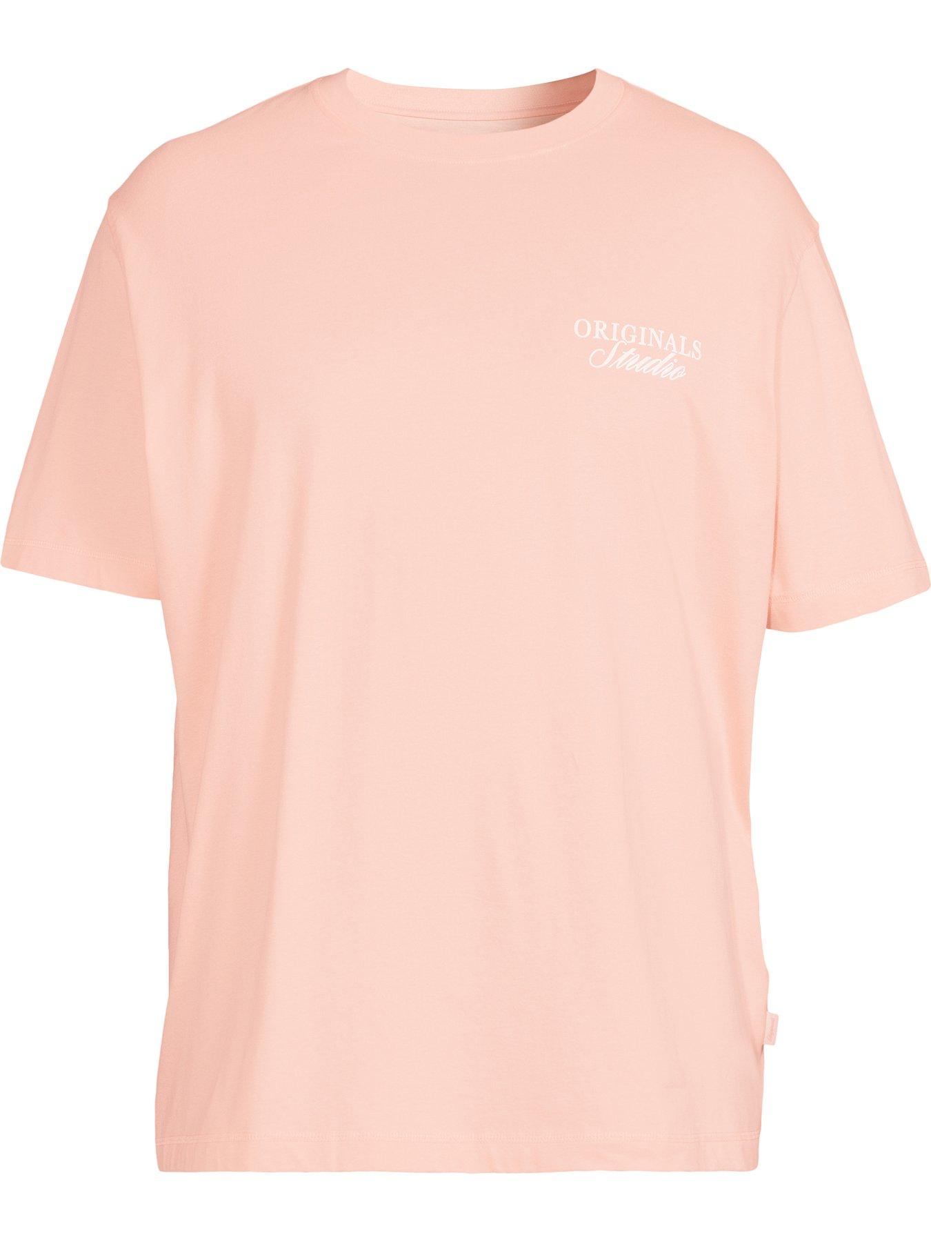 Image 5 of 5 of Jack & Jones Plus Graphic T-Shirt - Pink