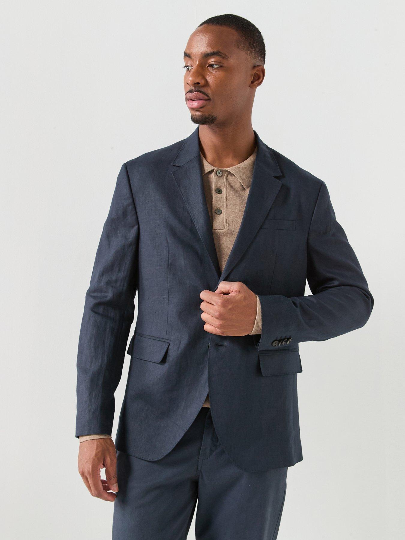 Jack & Jones Premium Martin Lawrence Linen Suit Jacket - Navy