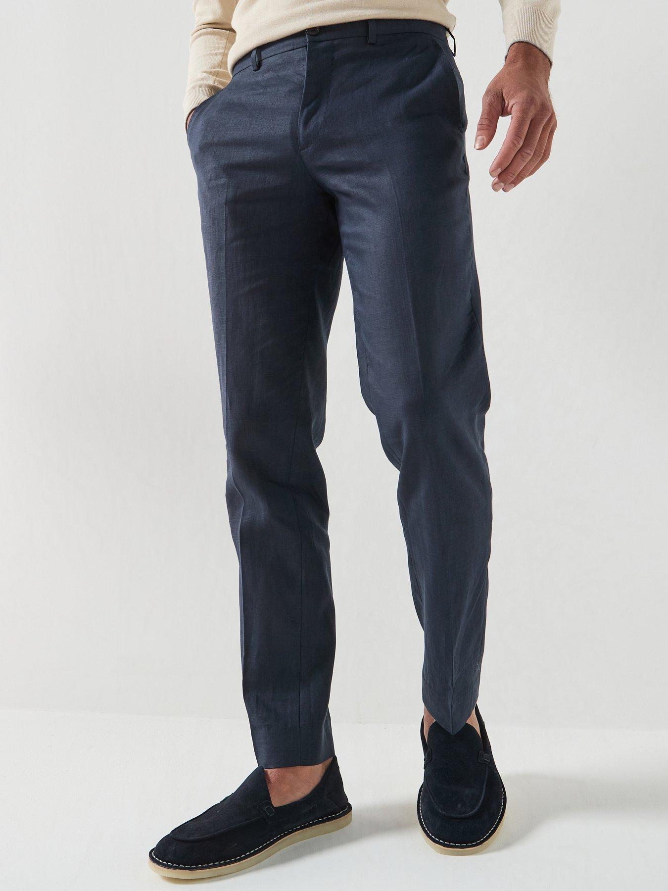 Jack & Jones Premium Martin Lawrence Linen Suit Trousers - Navy