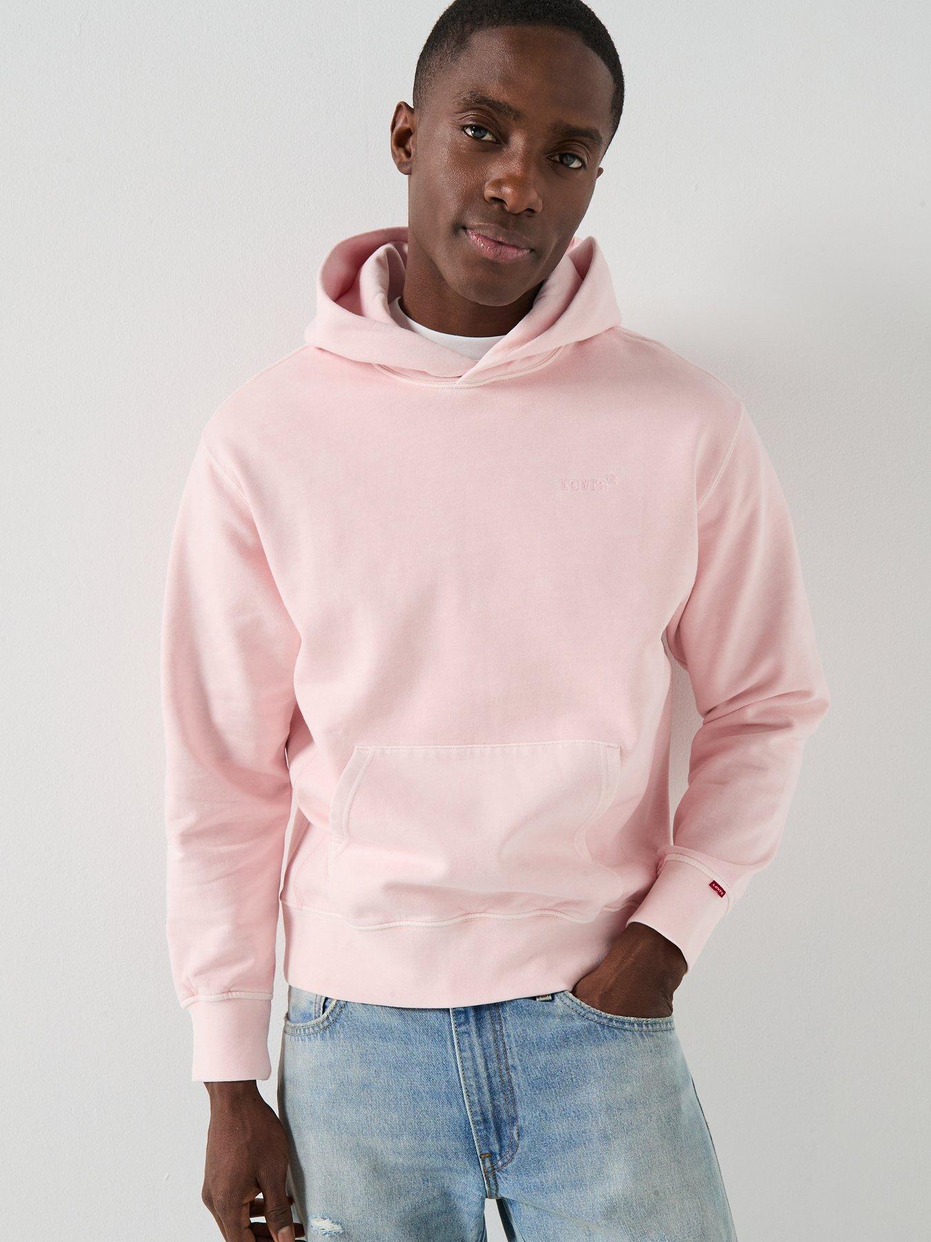 image of levis-authentic-overhead-hoodie-pink