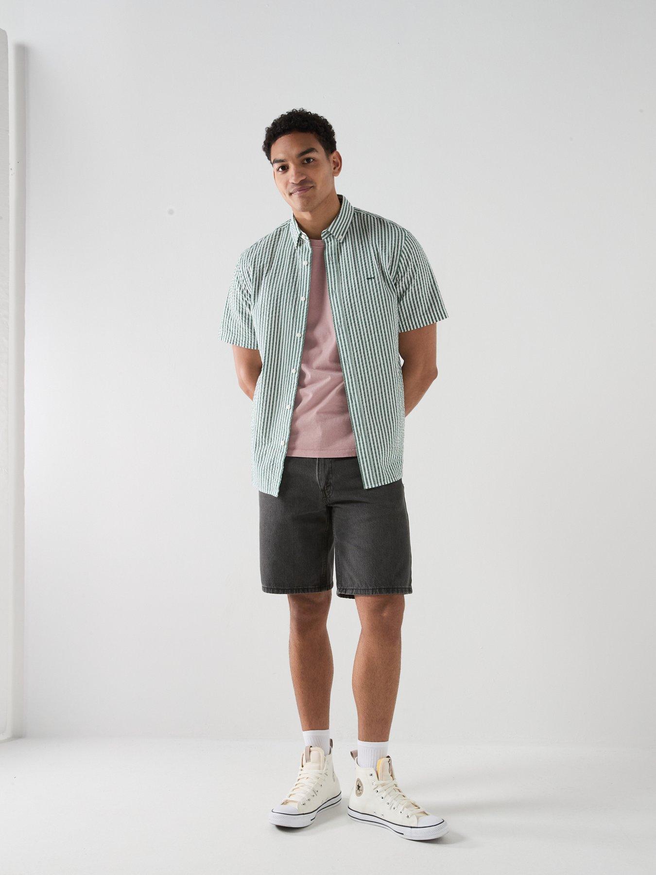 Image 3 of 5 of Levi's Levi's Authentic Button Down Short Sleeve Seersucker Shirt