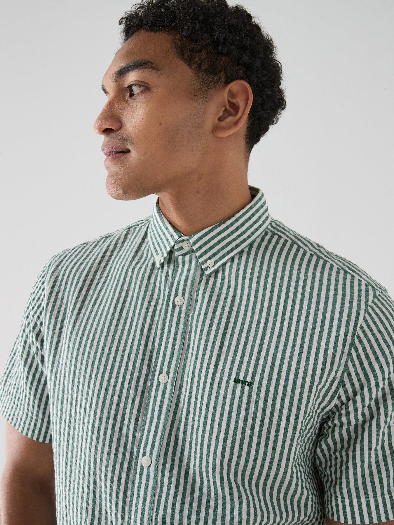 Image 4 of 5 of Levi's Levi's Authentic Button Down Short Sleeve Seersucker Shirt