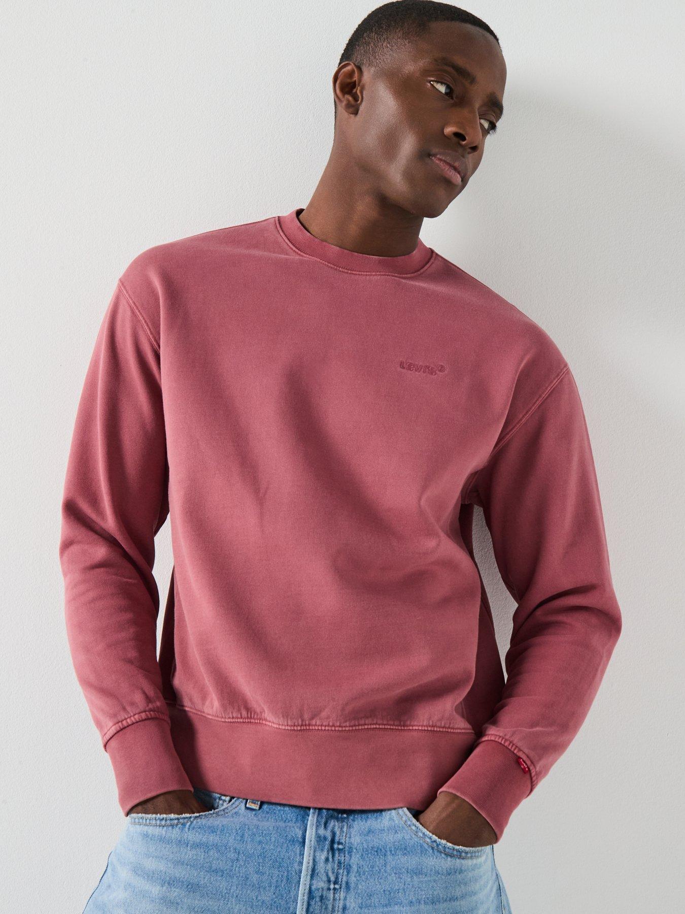 Image 1 of 6 of Levi's Authentic Relaxed Fit Crew Sweat Top - Red