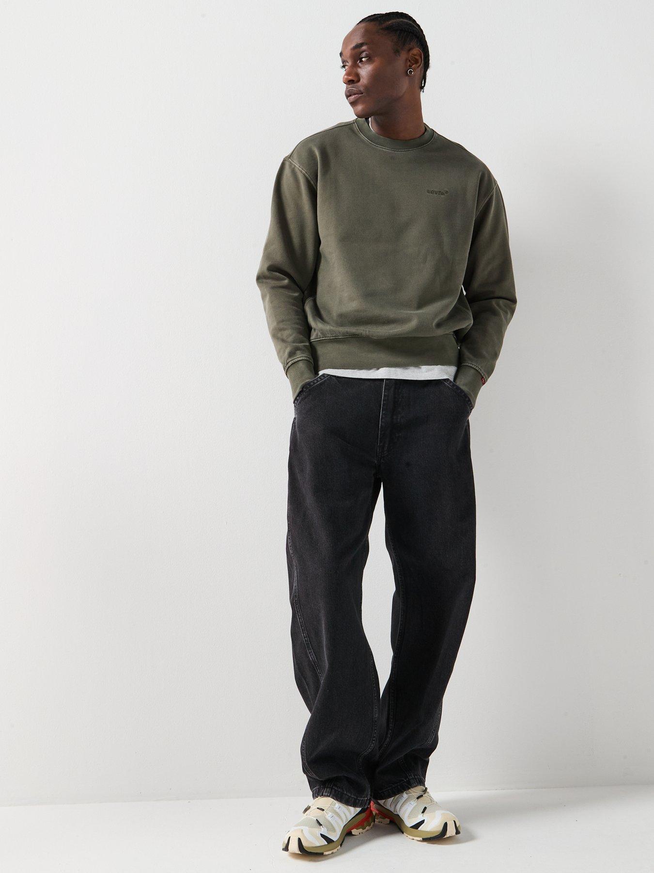 Image 3 of 6 of Levi's Authentic Relaxed Fit Crew Neck Sweatshirt - Green