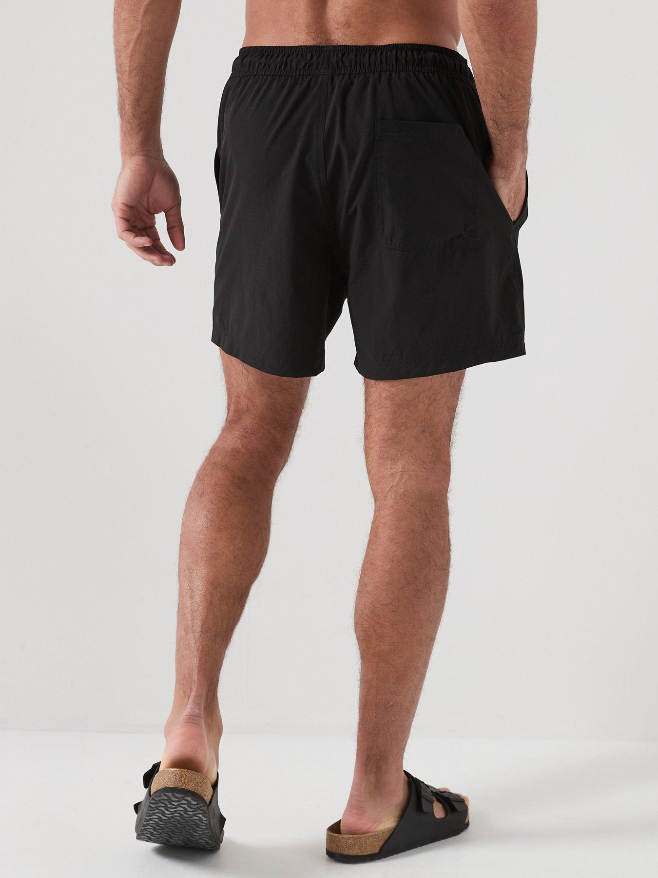 Image 2 of 5 of Jack & Jones Maui Tropic Solid Swim Shorts - Black