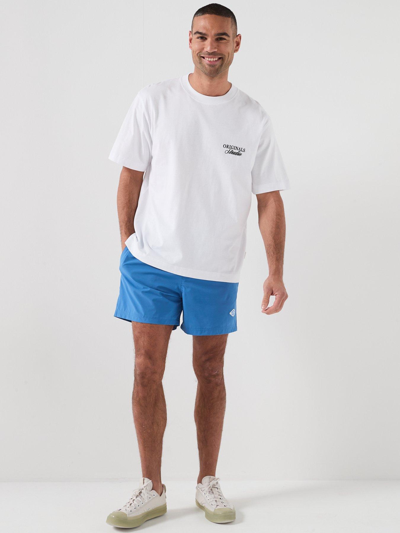 Image 3 of 5 of Jack & Jones Maui Tropic Solid Swim Shorts - Blue