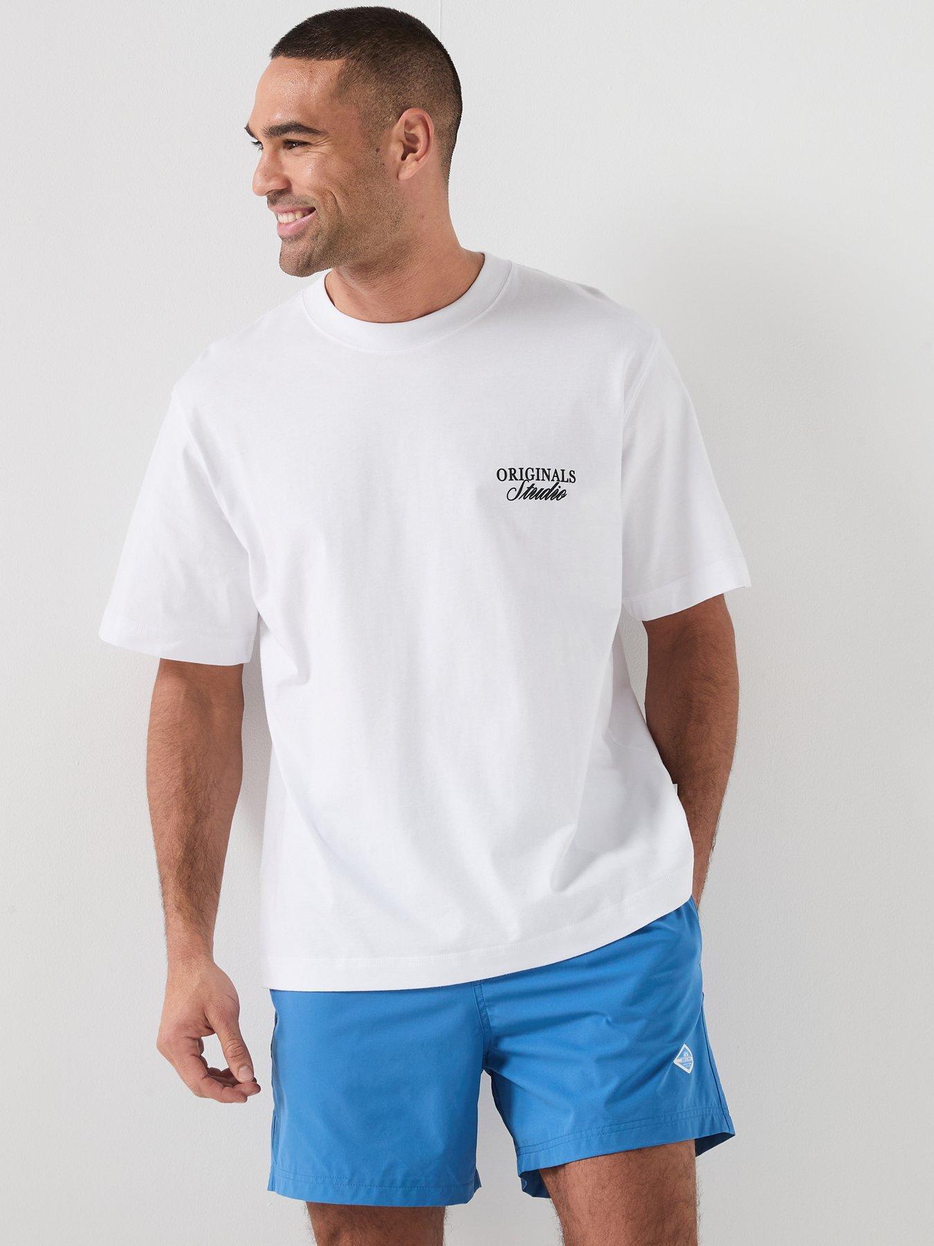Image 5 of 5 of Jack & Jones Maui Tropic Solid Swim Shorts - Blue