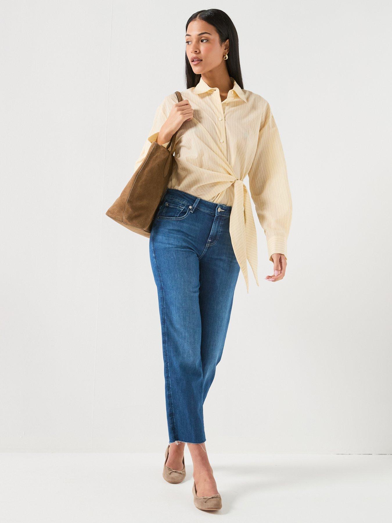 Image 3 of 6 of 7 FOR ALL MANKIND Calie Straight Ankle - Blue