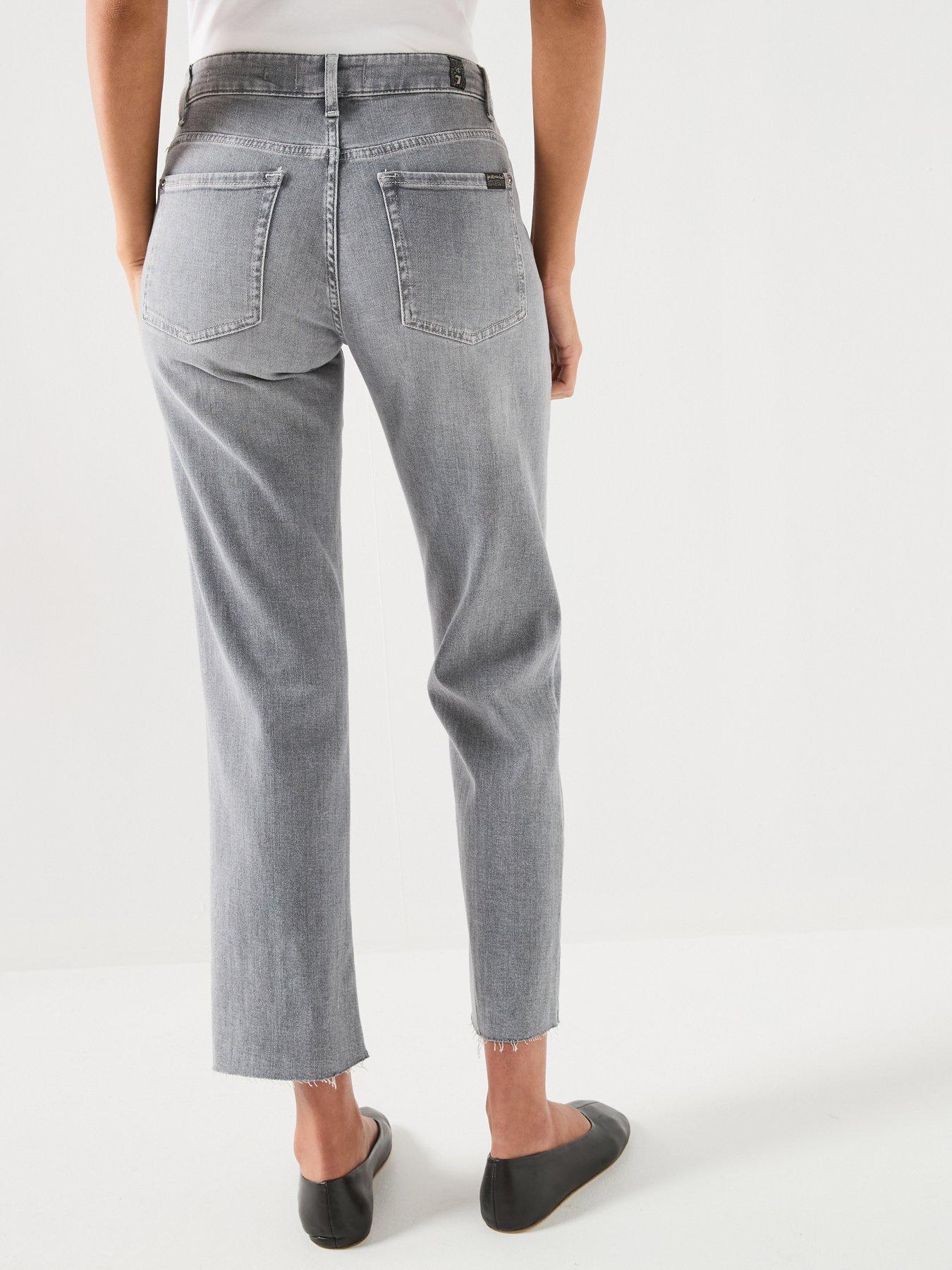 Image 2 of 6 of 7 FOR ALL MANKIND Calie Straight Ankle - Grey
