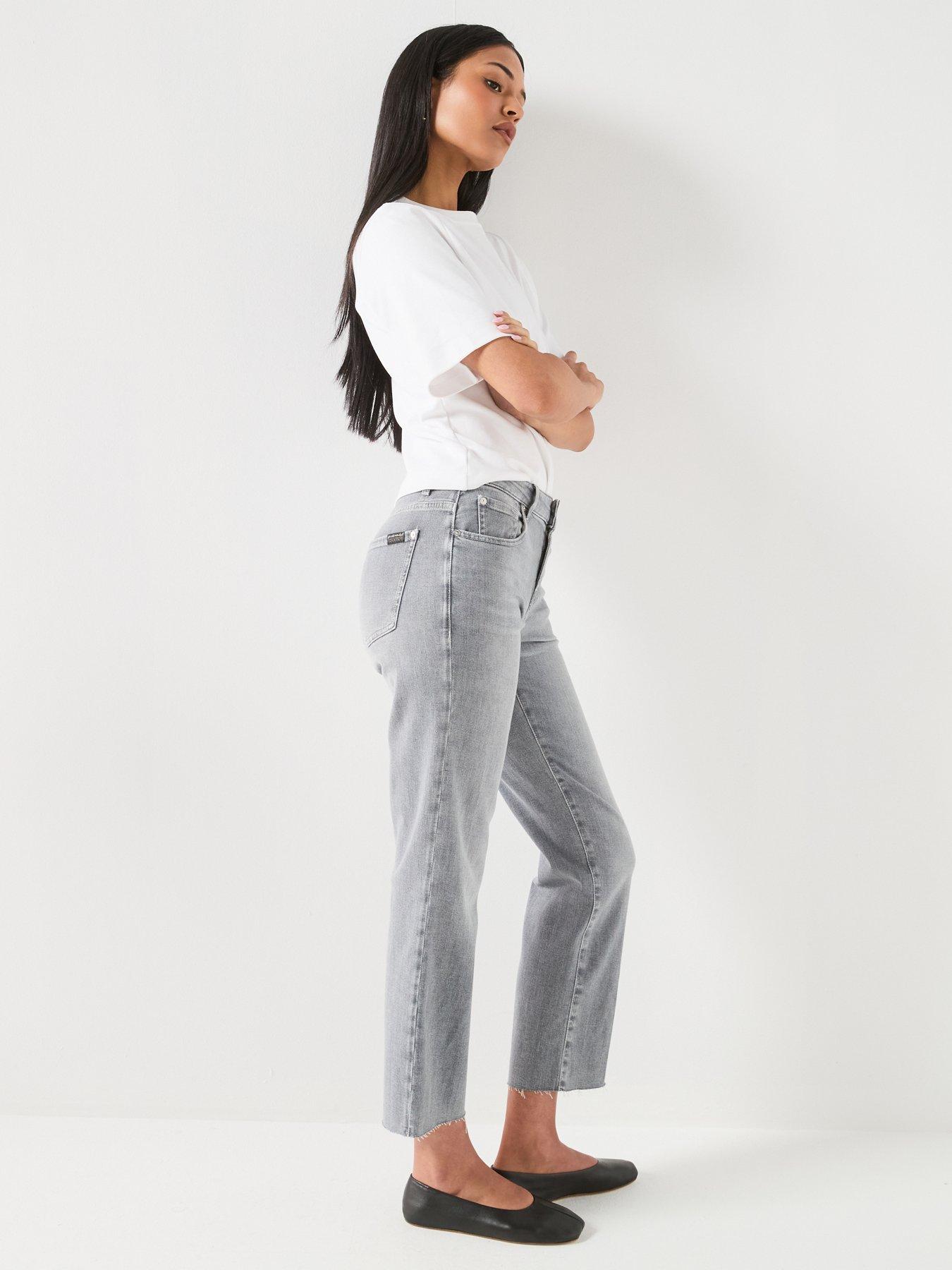 Image 3 of 6 of 7 FOR ALL MANKIND Calie Straight Ankle - Grey