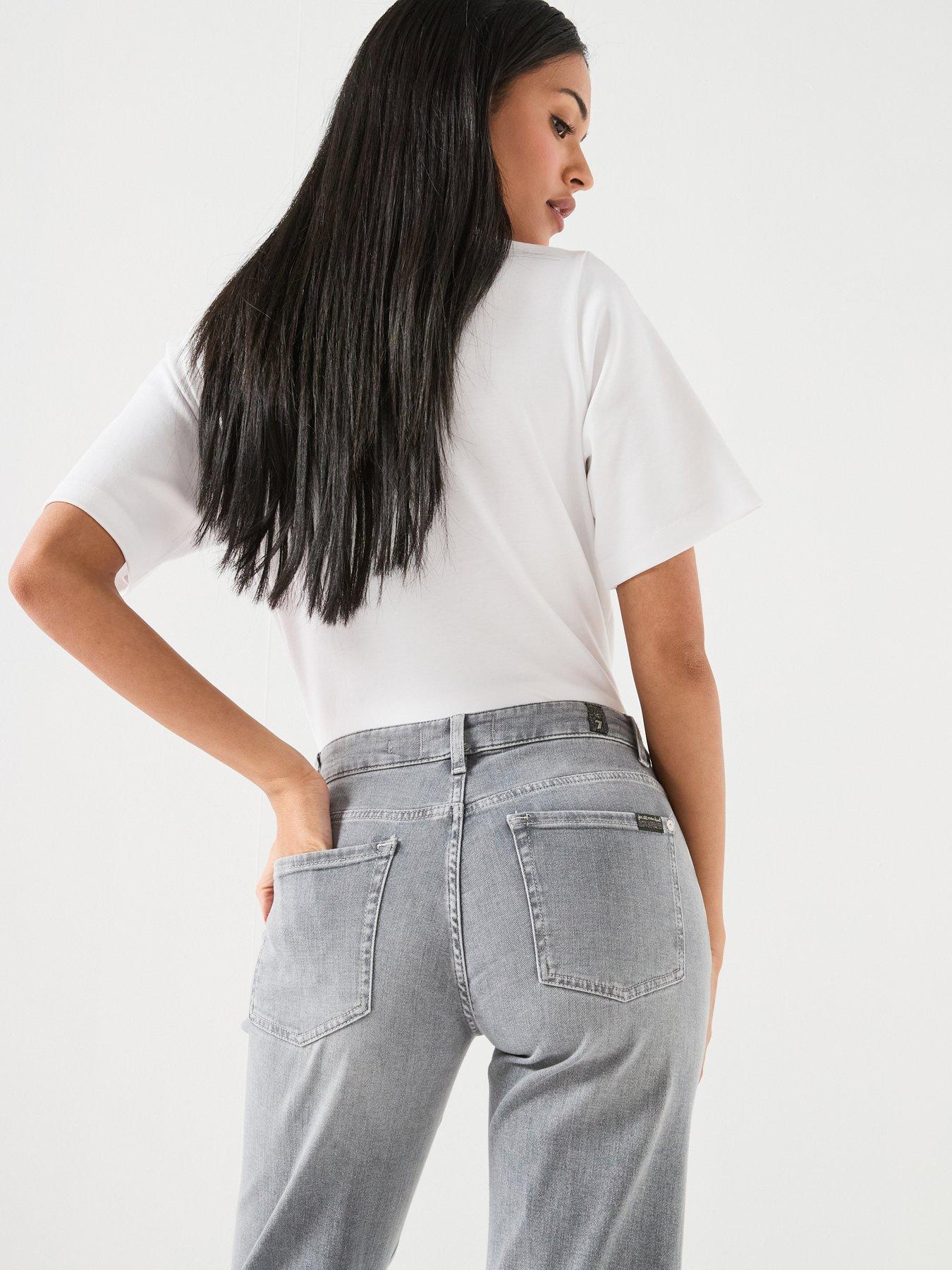 Image 4 of 6 of 7 FOR ALL MANKIND Calie Straight Ankle - Grey