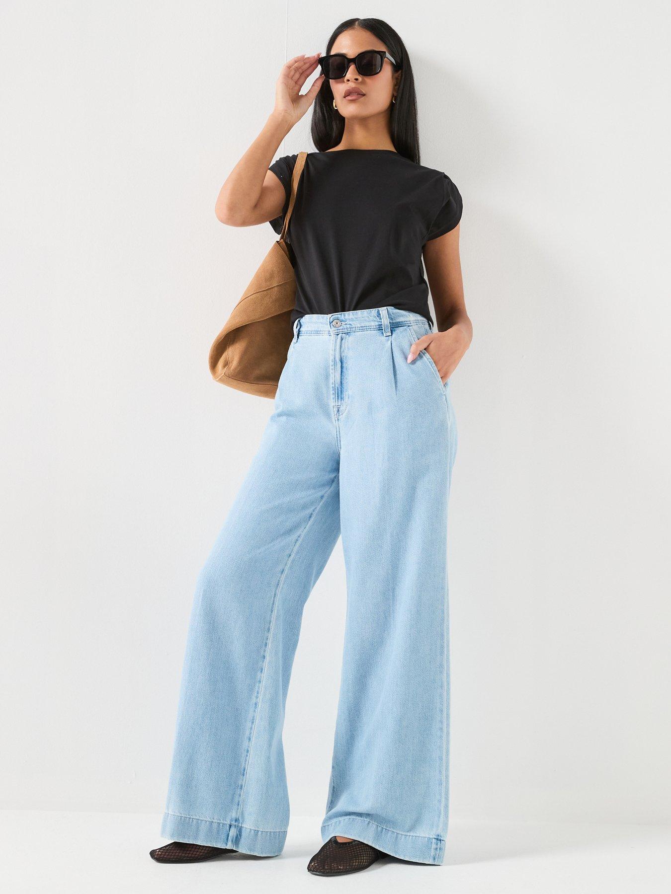7 FOR ALL MANKIND Lightweight Pleated Trouser - Blue
