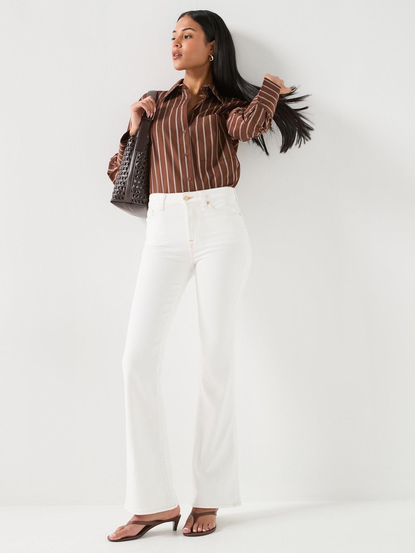7 FOR ALL MANKIND Luxe Vintage The Leggy Bootcut - White