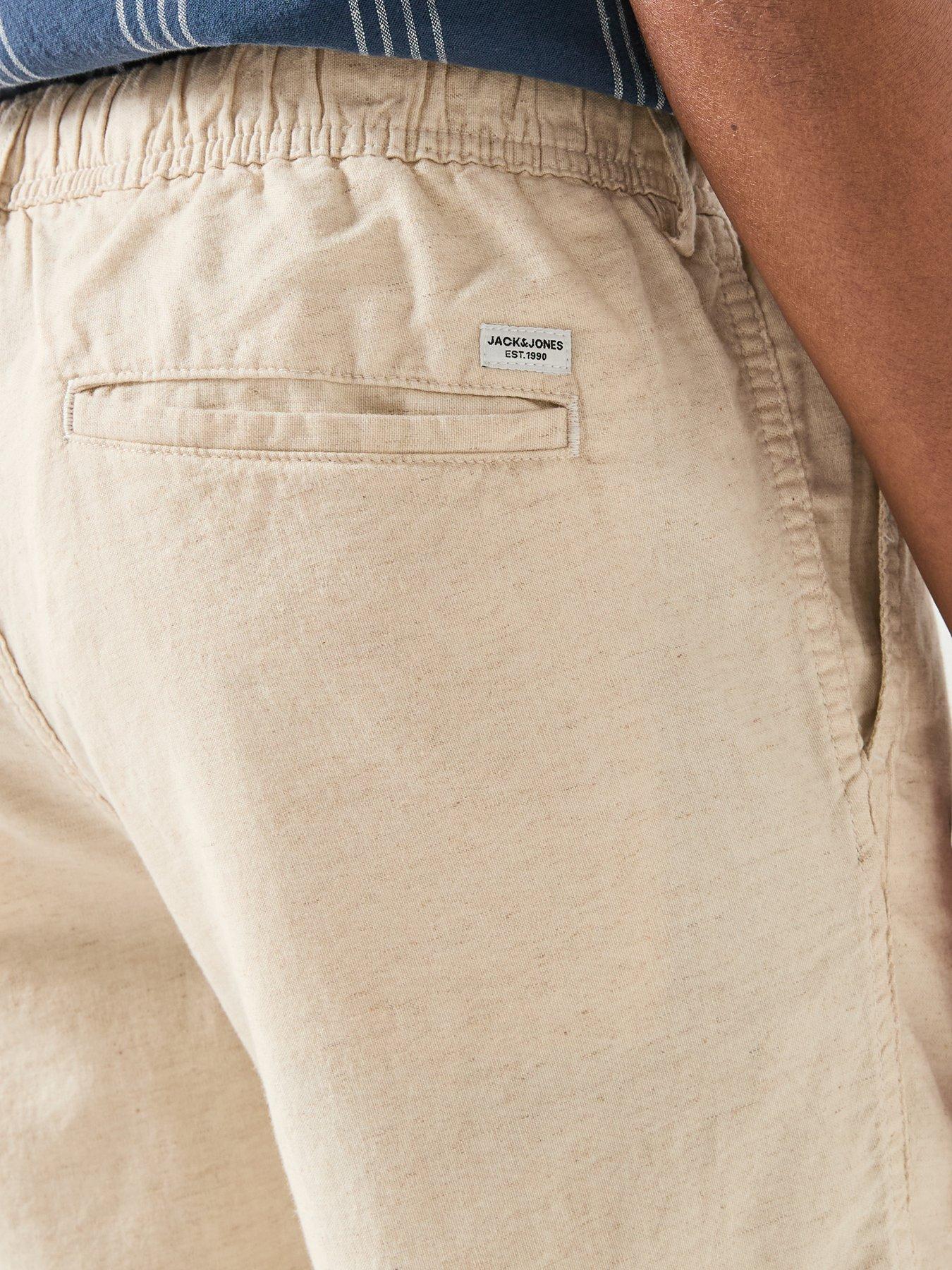 Image 4 of 5 of Jack & Jones Jaiden Hybrid Bondi Jogger Shorts - Cream
