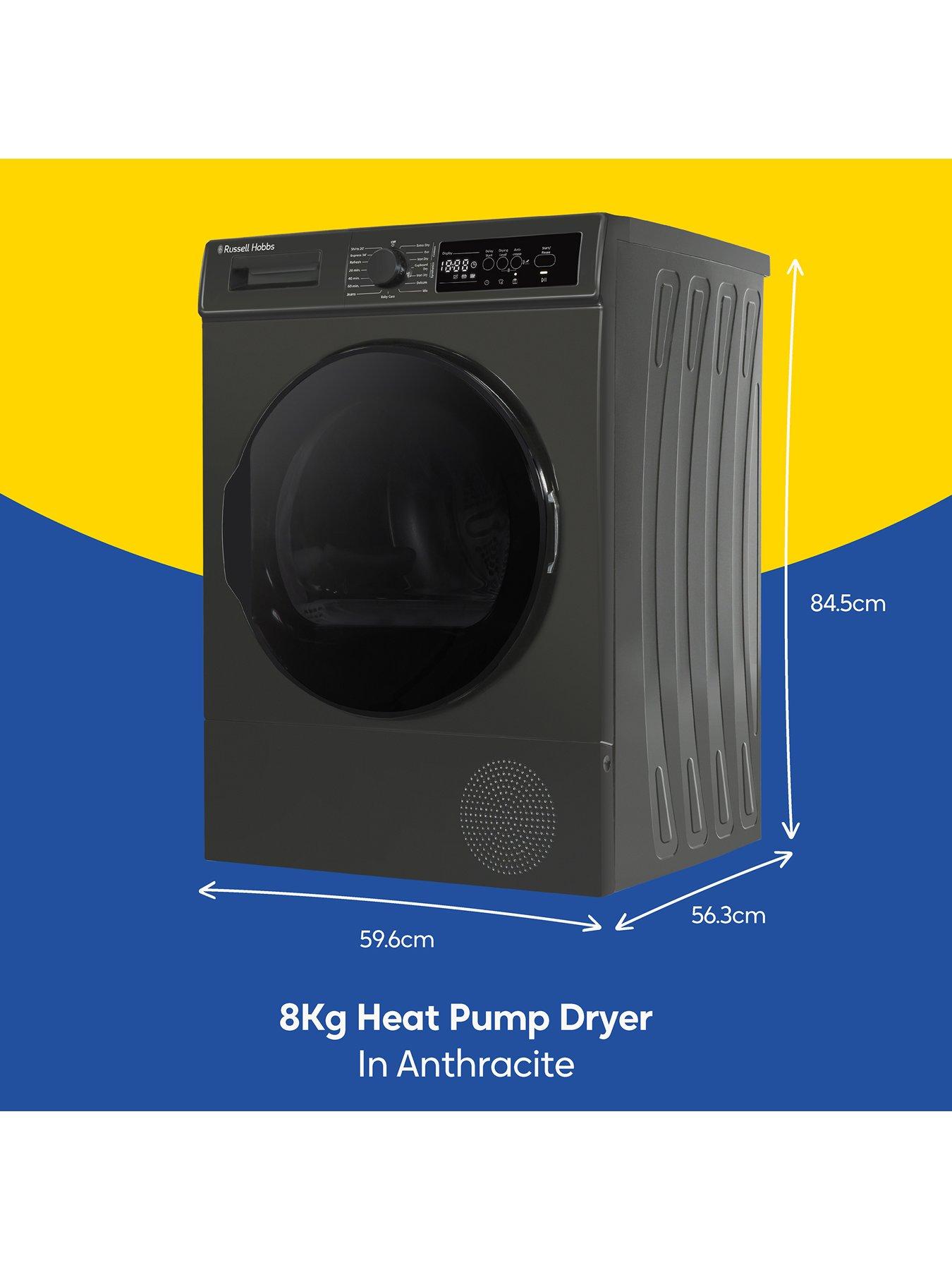stillFront image of russell-hobbs-rh8hptd1e12an-8kg-heat-pump-tumble-dryer-anthracite