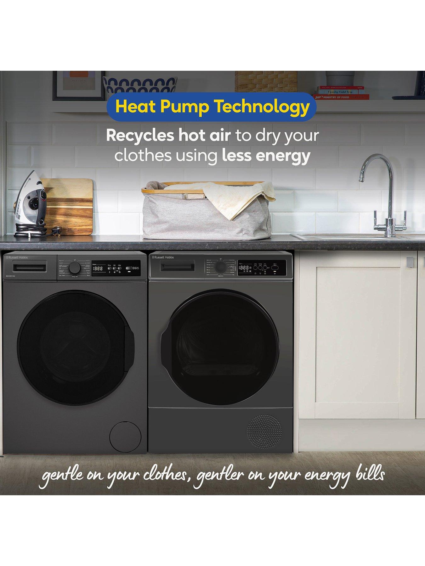  image of russell-hobbs-rh8hptd1e12an-8kg-heat-pump-tumble-dryer-anthracite