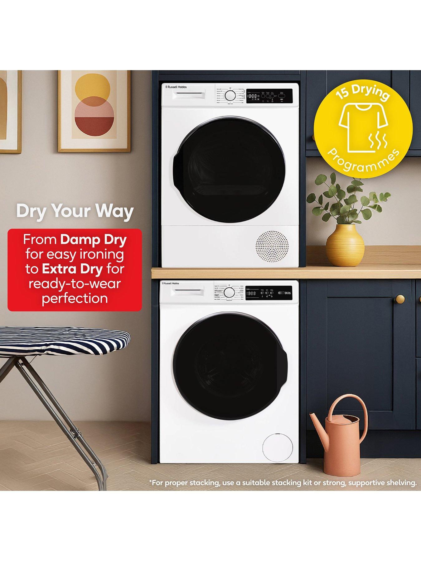  image of russell-hobbs-rh8hptd1e12w-8kg-heat-pump-tumble-dryer-white