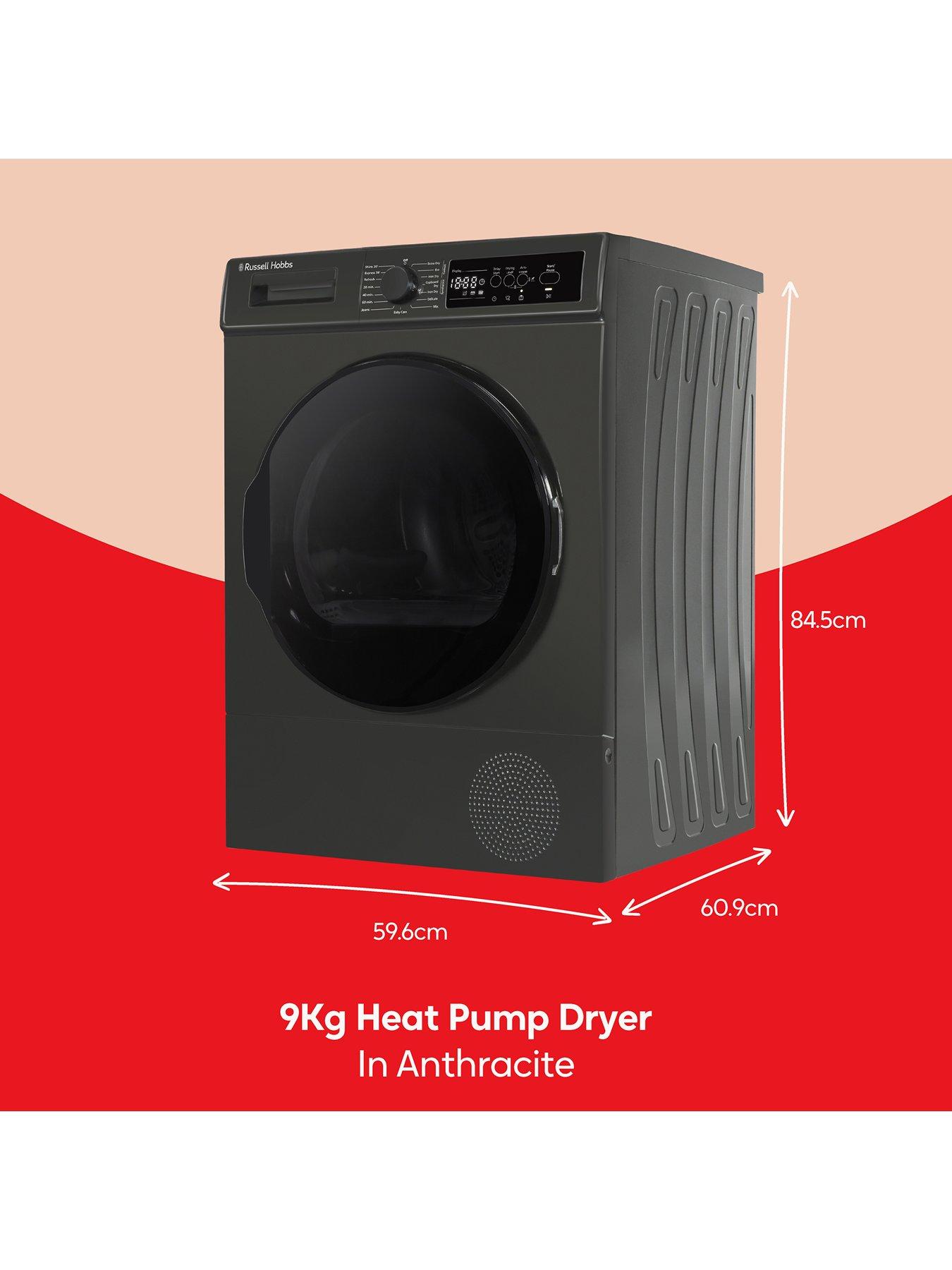 stillFront image of russell-hobbs-rh9hptd1e12an-9kg-heat-pump-tumble-dryer-anthracite
