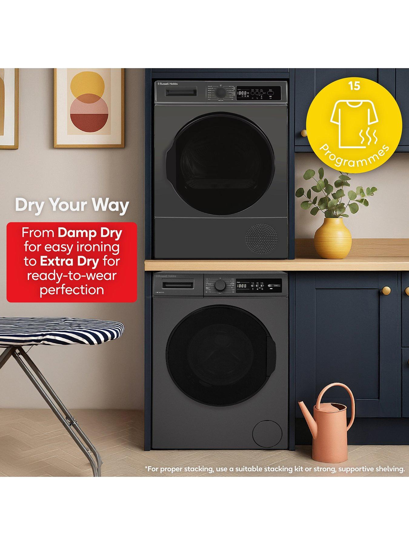  image of russell-hobbs-rh9hptd1e12an-9kg-heat-pump-tumble-dryer-anthracite