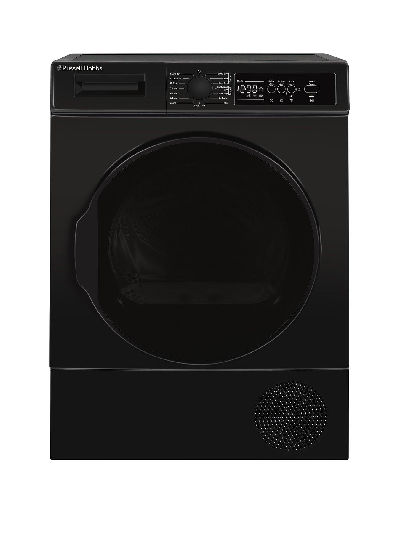  image of russell-hobbs-rh9hptd1e12b-9kg-heat-pump-tumble-dryer-black